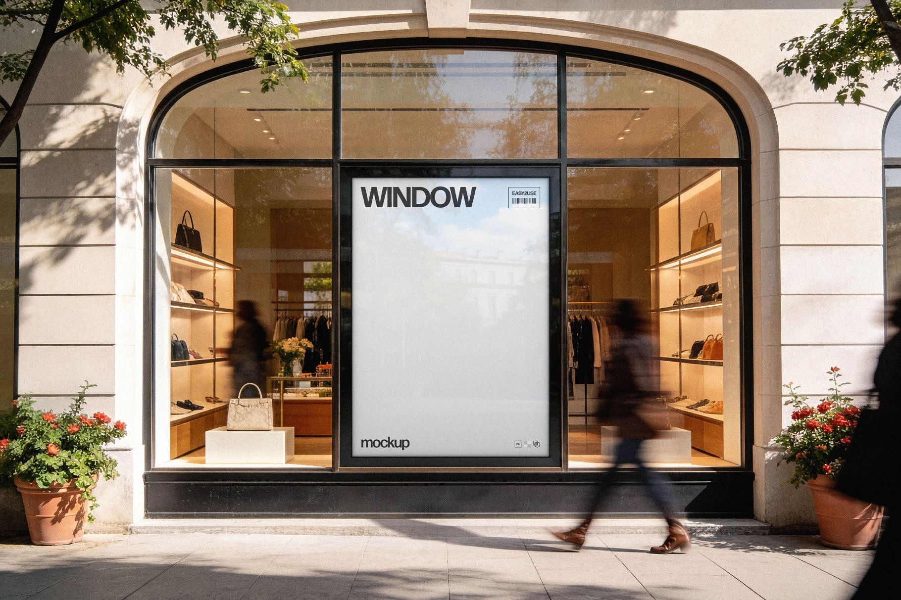 Storefront Window Poster Mockup
