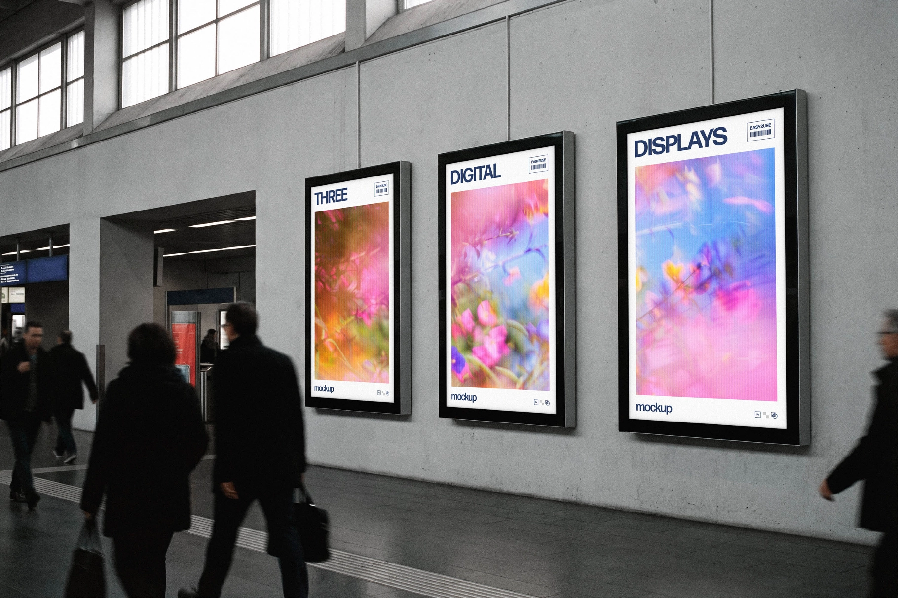 Station Digital Displays Mockup