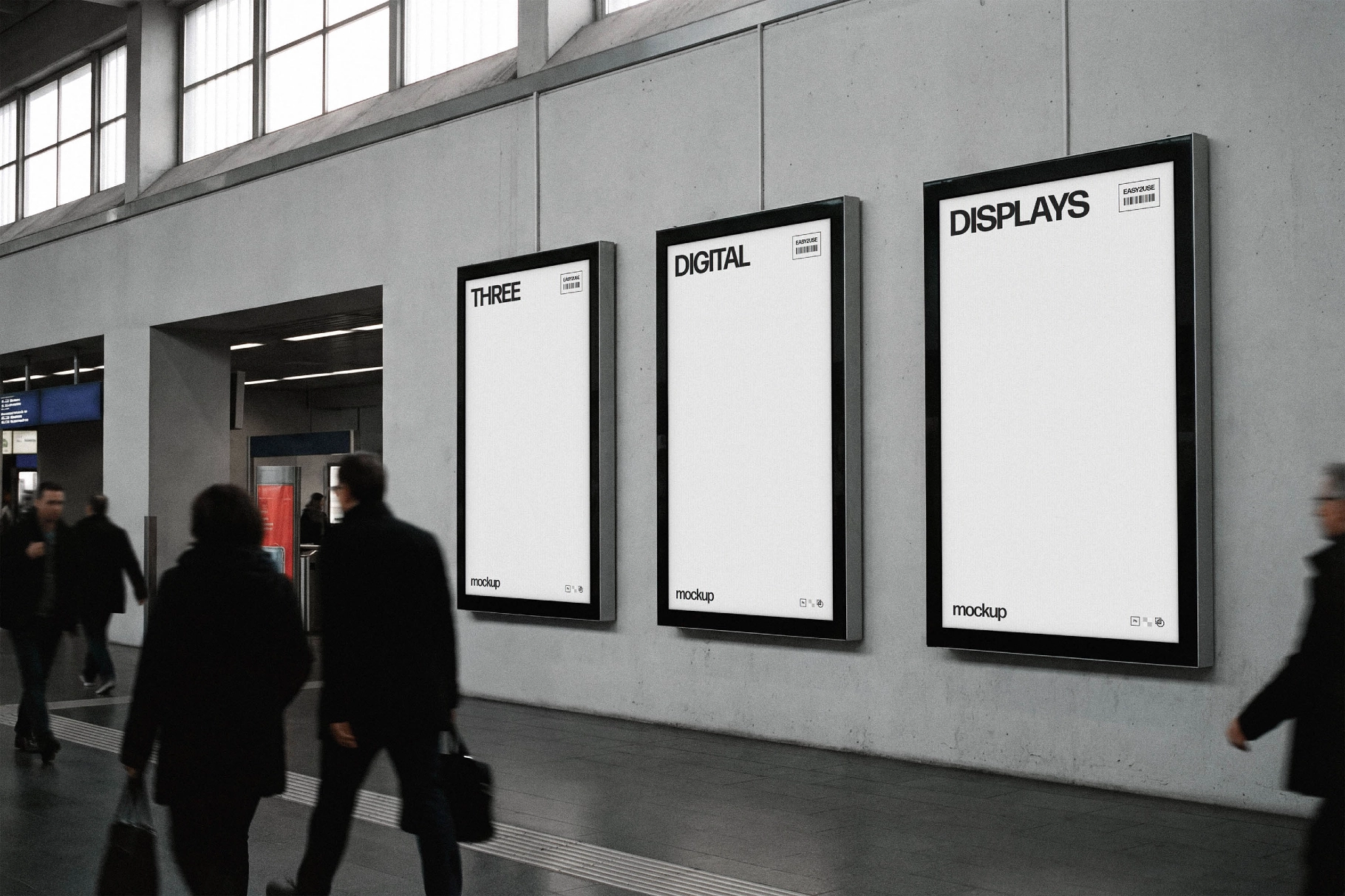 Station Digital Displays Mockup