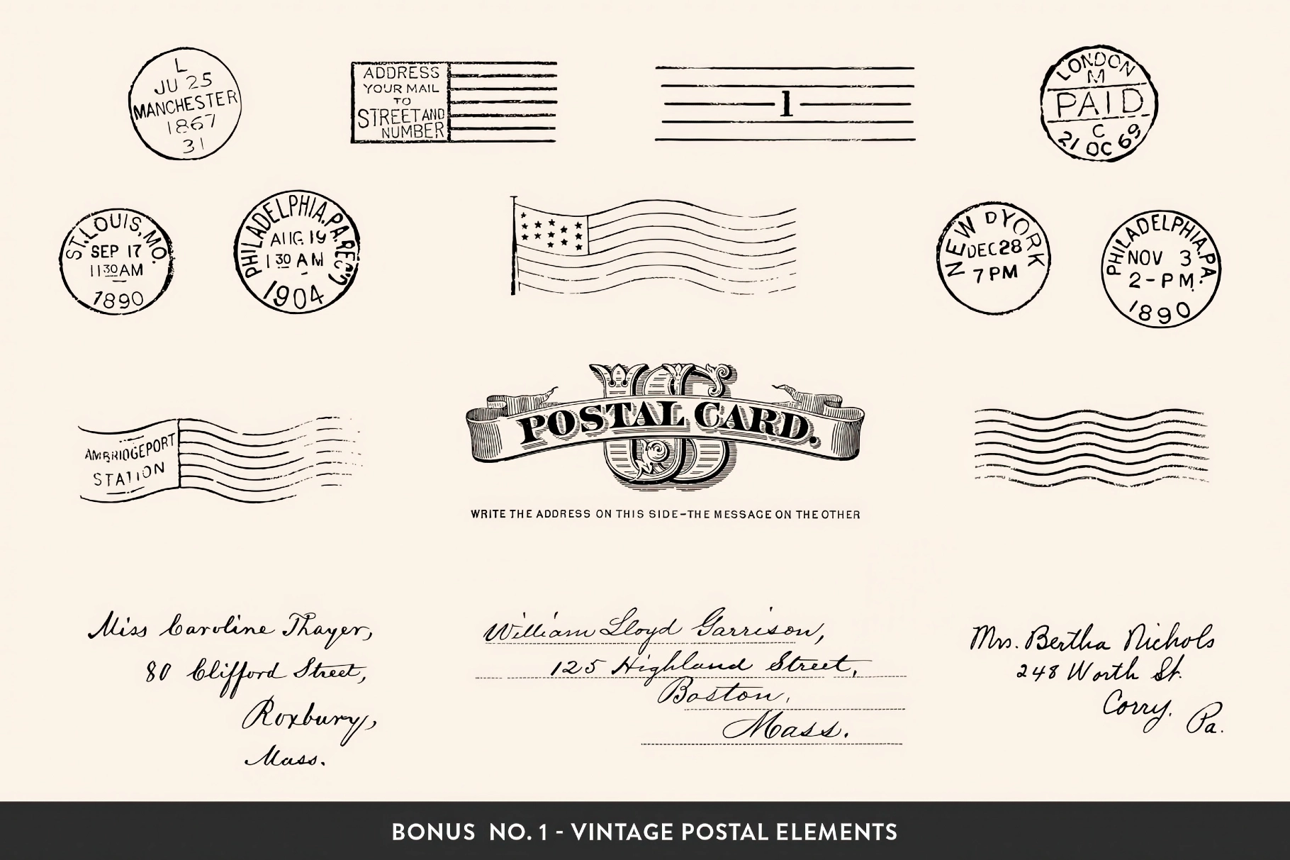 Vintage Postage Stamps Collection