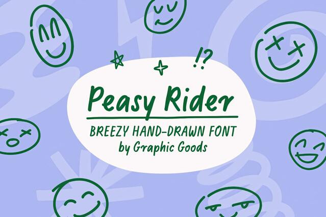 Peasy Rider Handwritten Font