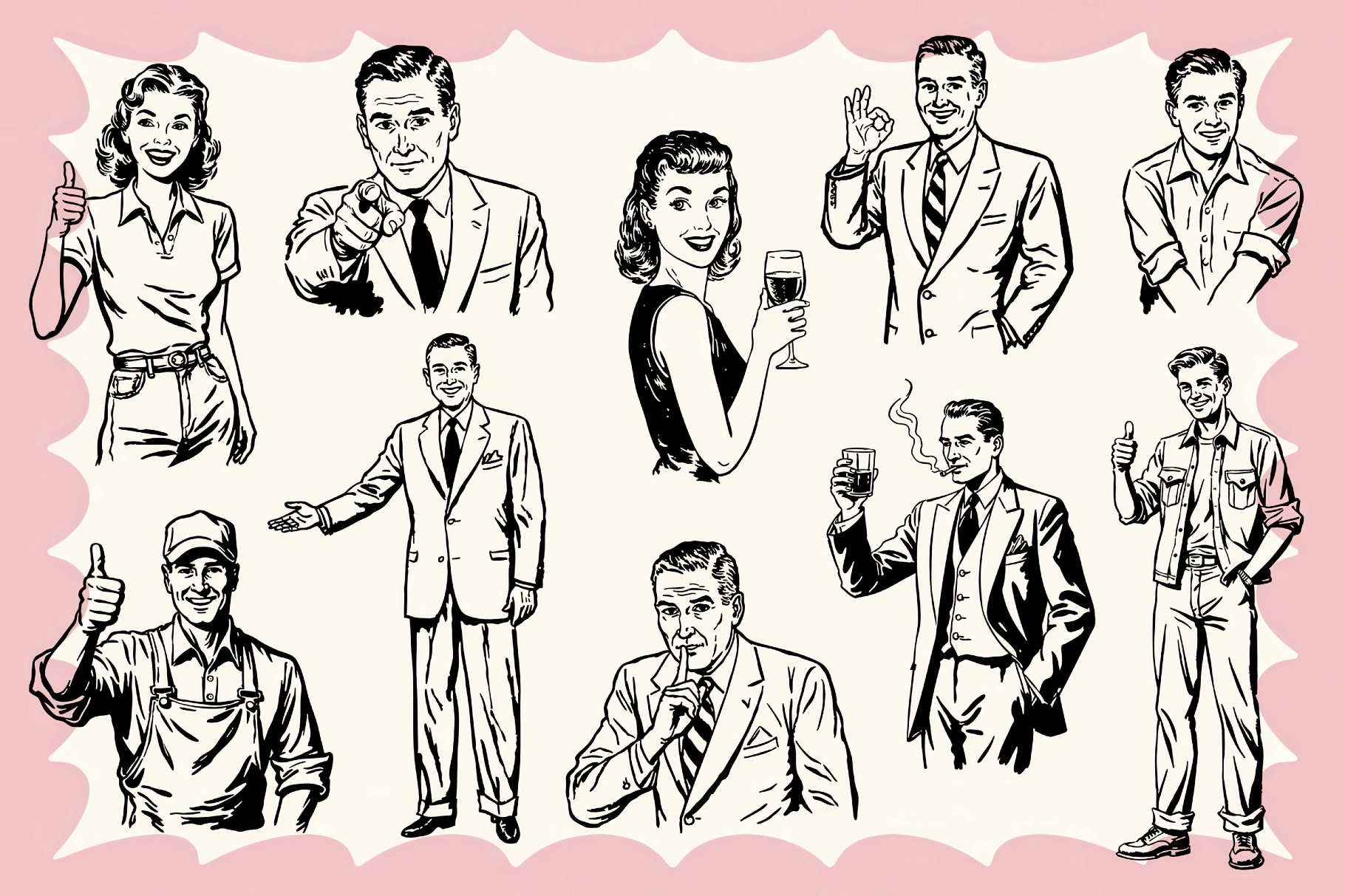 Retro Ad Graphics & Templates