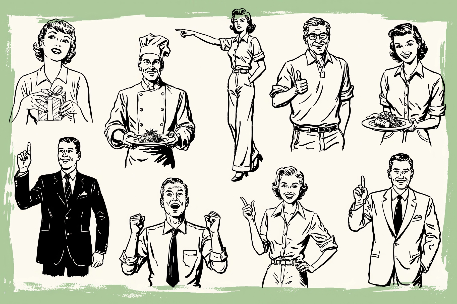 Retro Ad Graphics & Templates