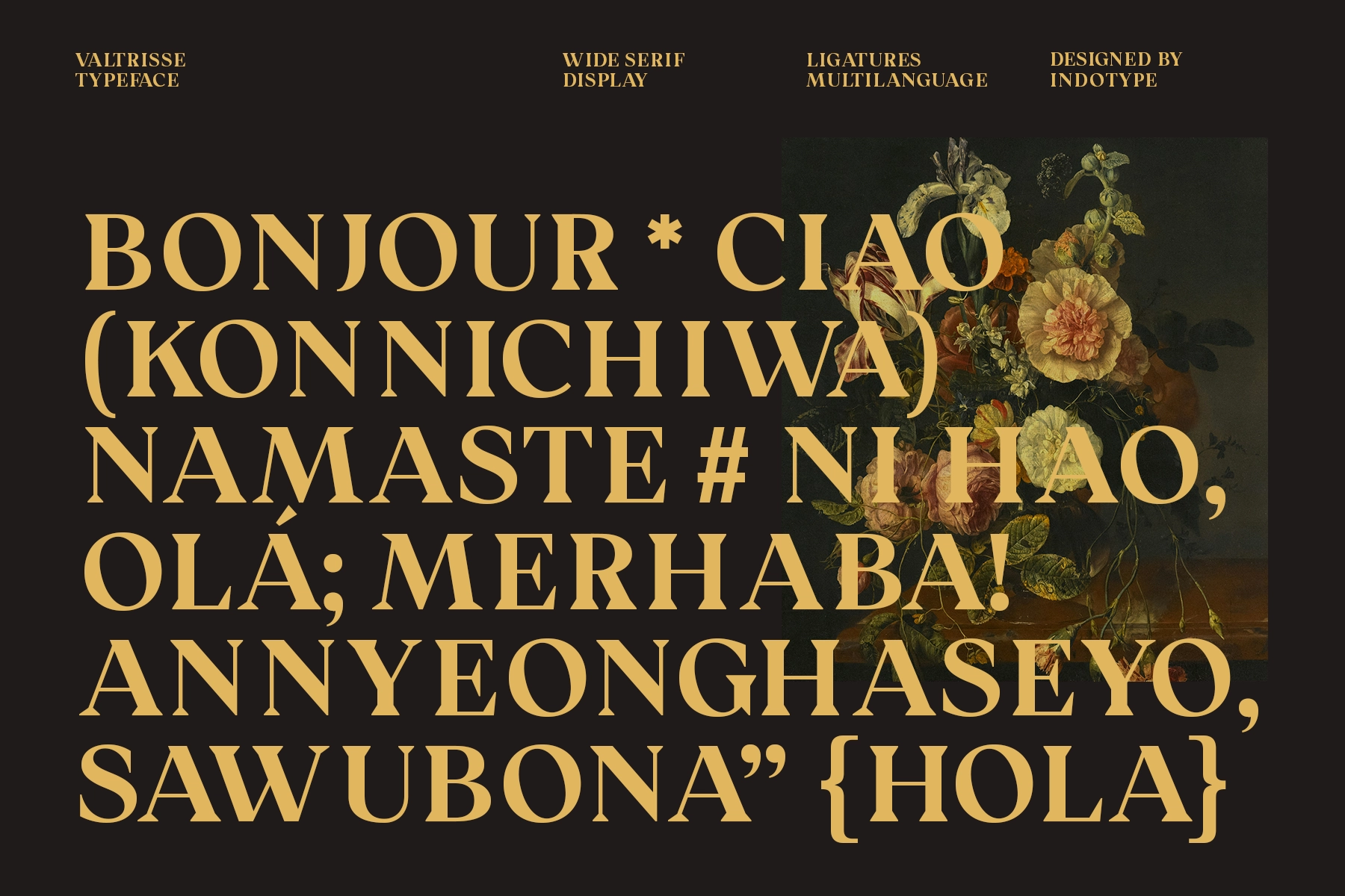 Valtrisse - Wide Serif Display Font