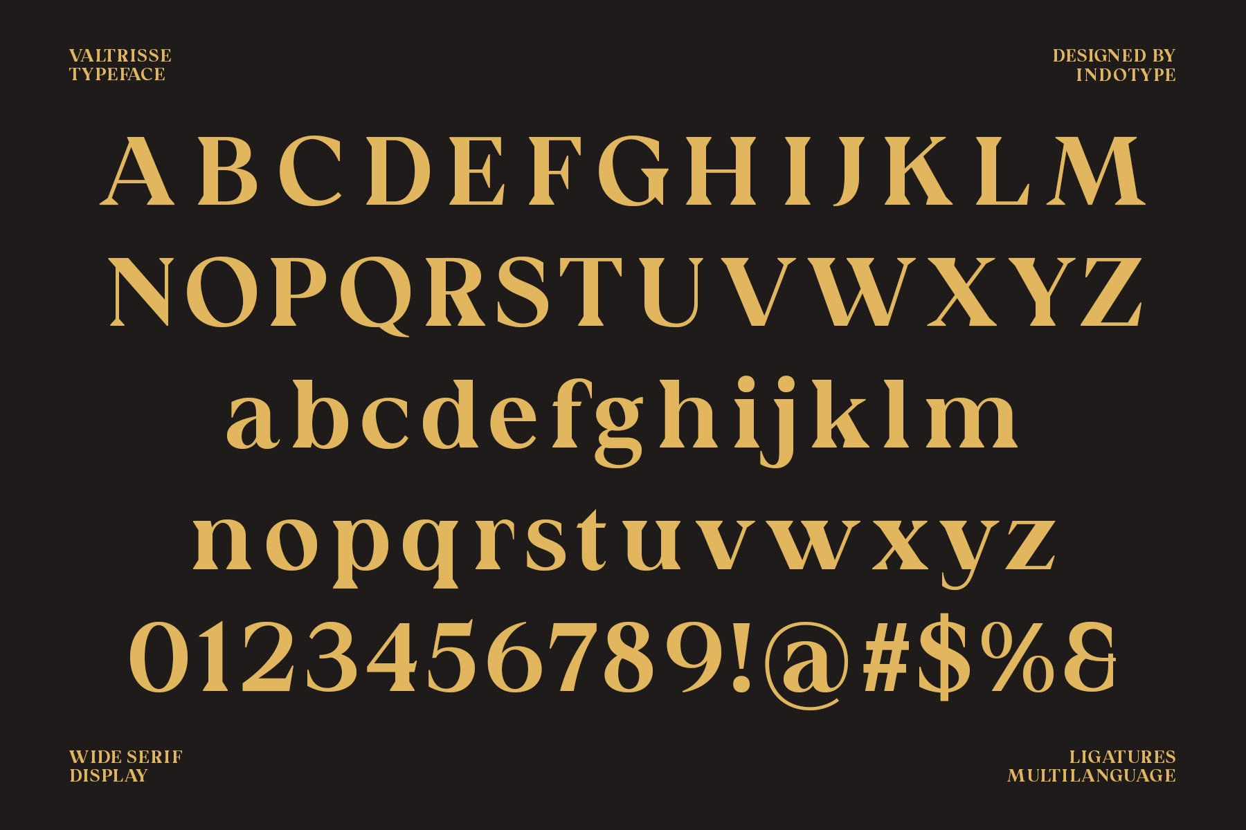 Valtrisse - Wide Serif Display Font