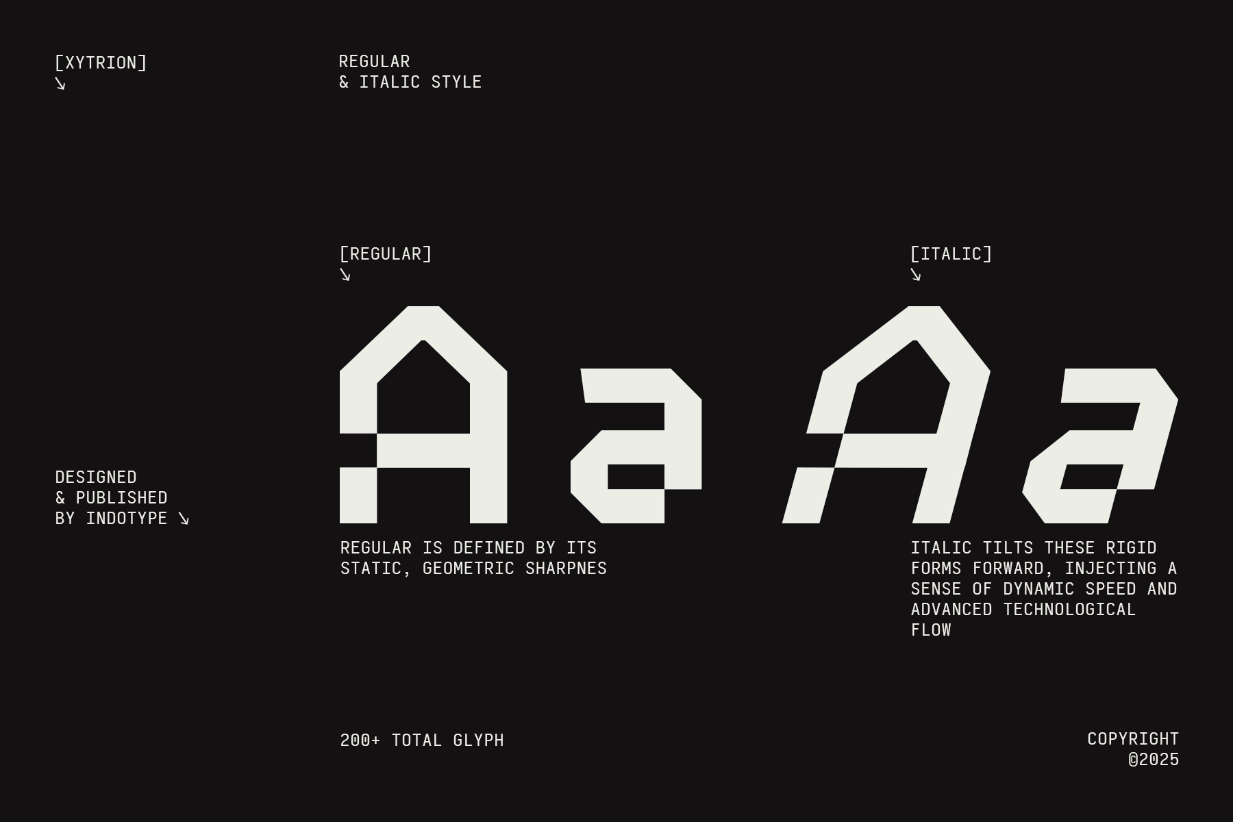 Xytrion - Futuristic Pixel Display Font
