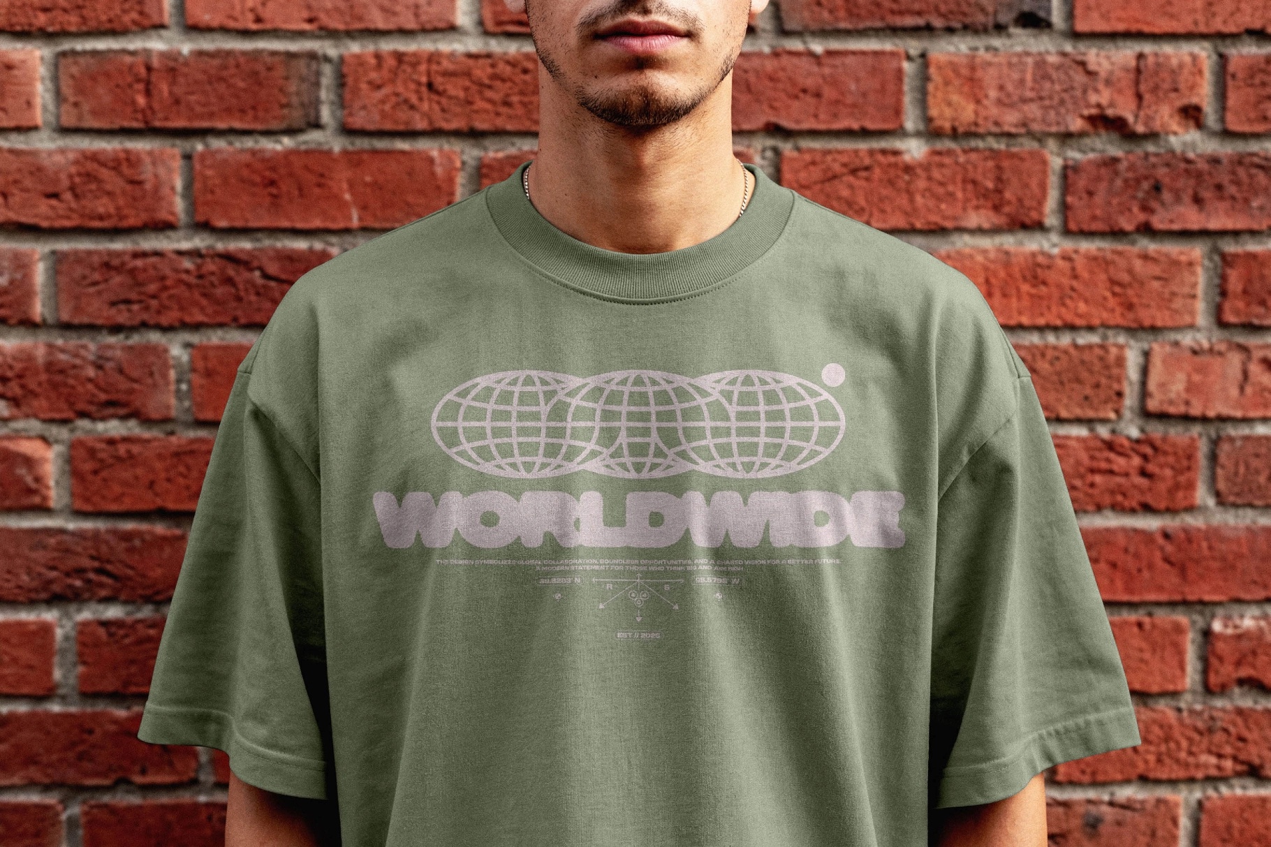 Brick Wall T-Shirt Mockup