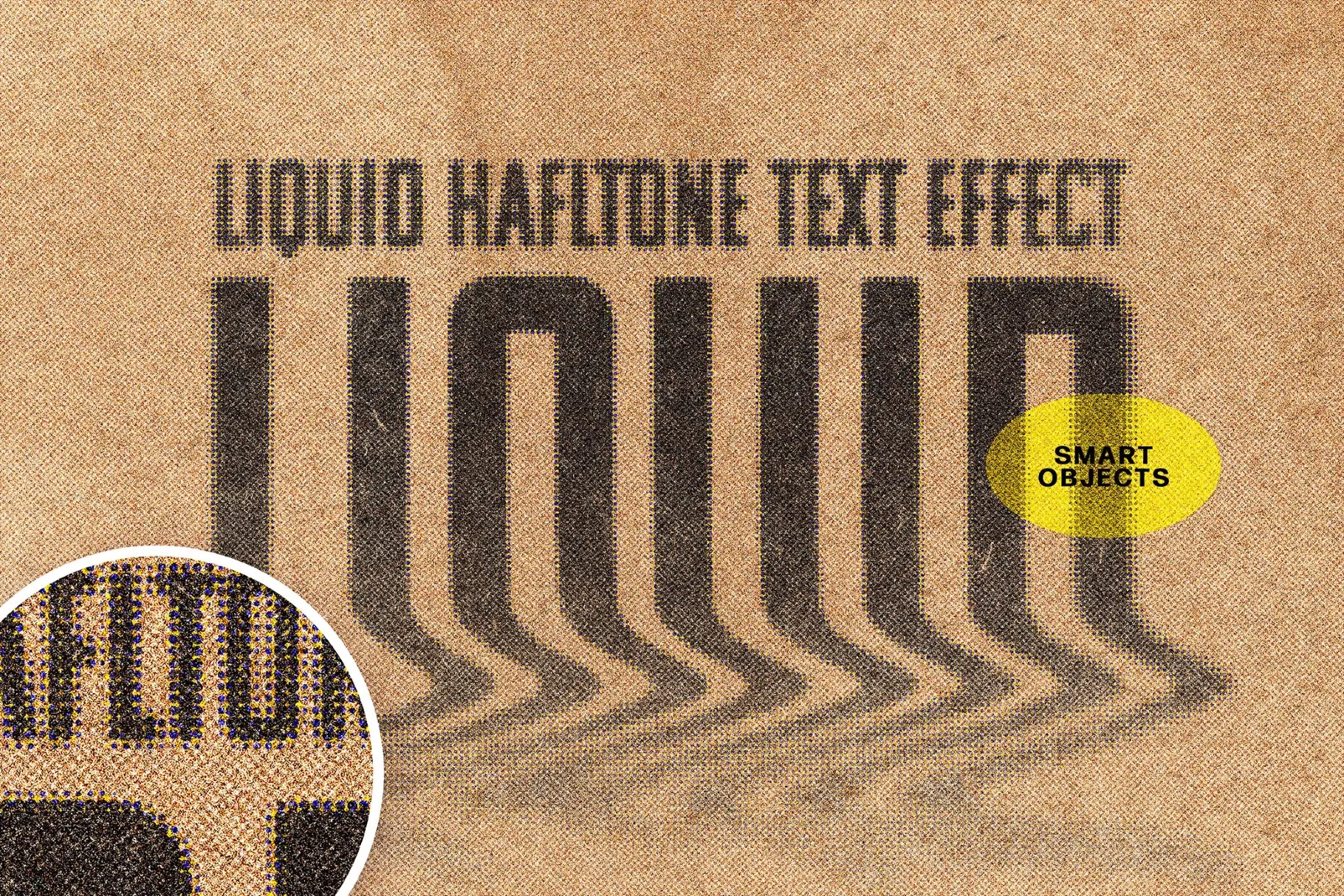 Liquid Halftone Text Effect