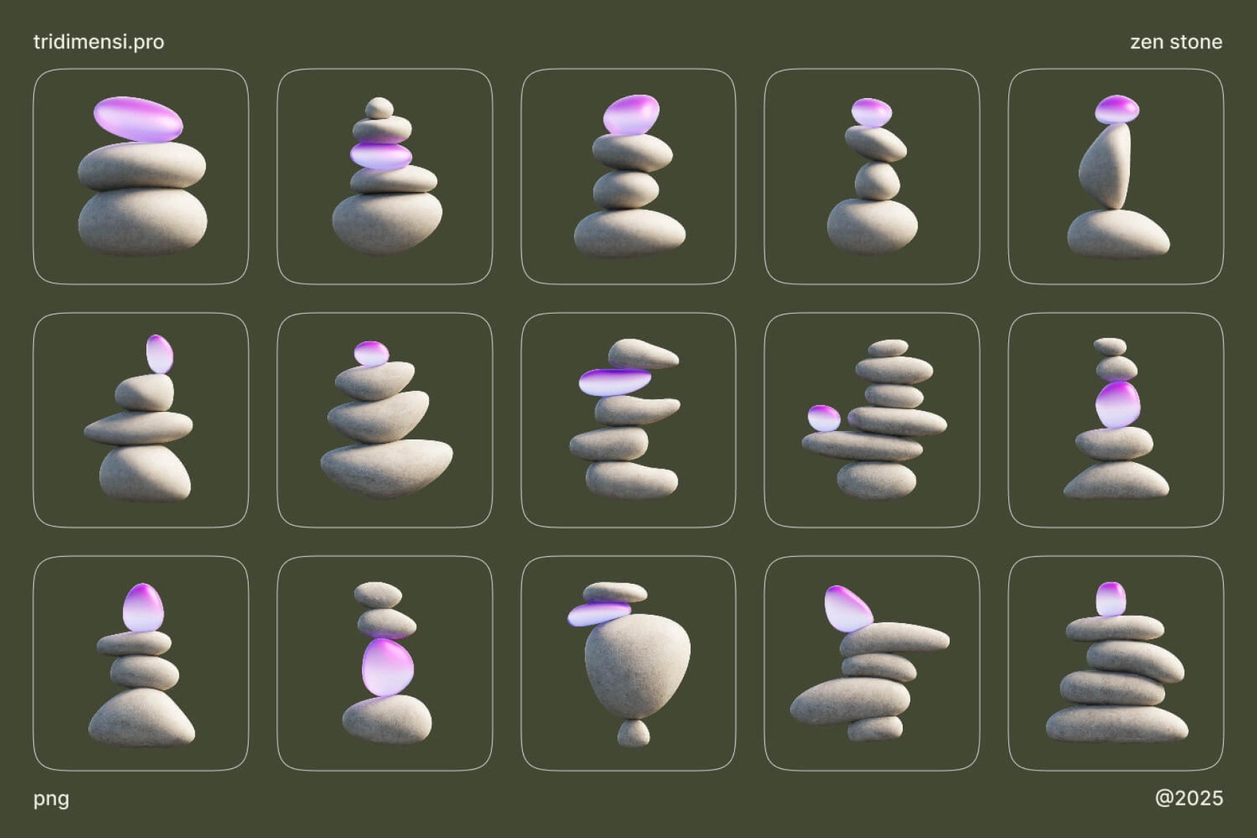 Zen Stone 3D Assets