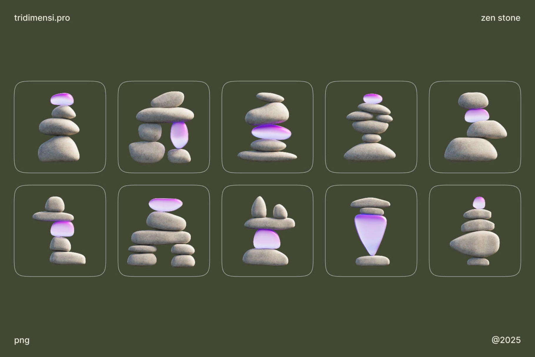 Zen Stone 3D Assets