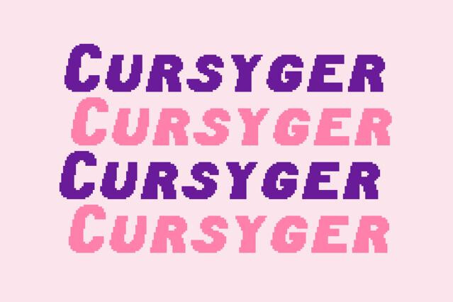 Cursyger - Pixel Gaming Font