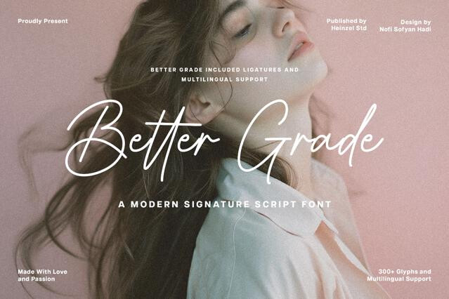 Better Grade - Elegant Signature Font