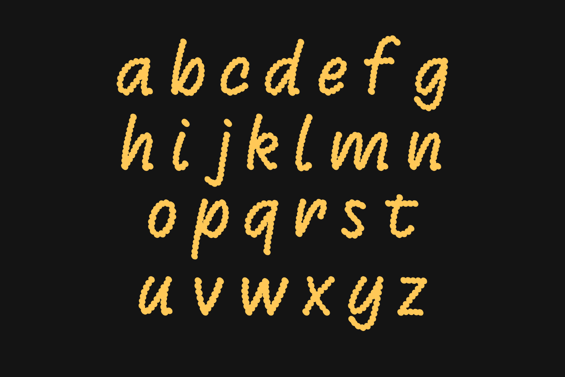 Azabache - Decorative Dot Font