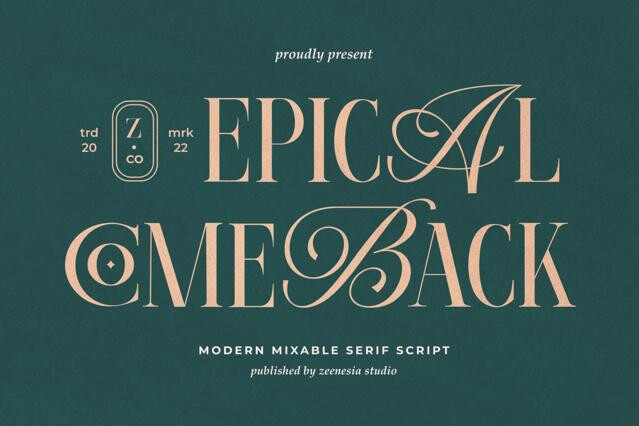 Epical Comeback - Elegant Calligraphy Serif Font