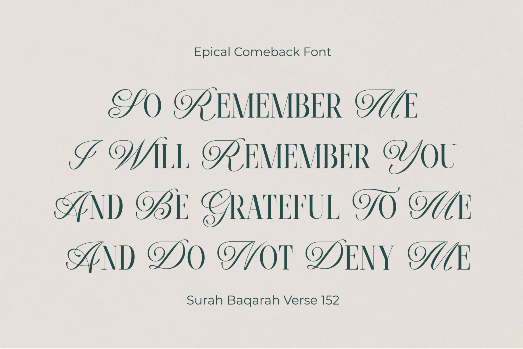 Epical Comeback - Elegant Calligraphy Serif Font
