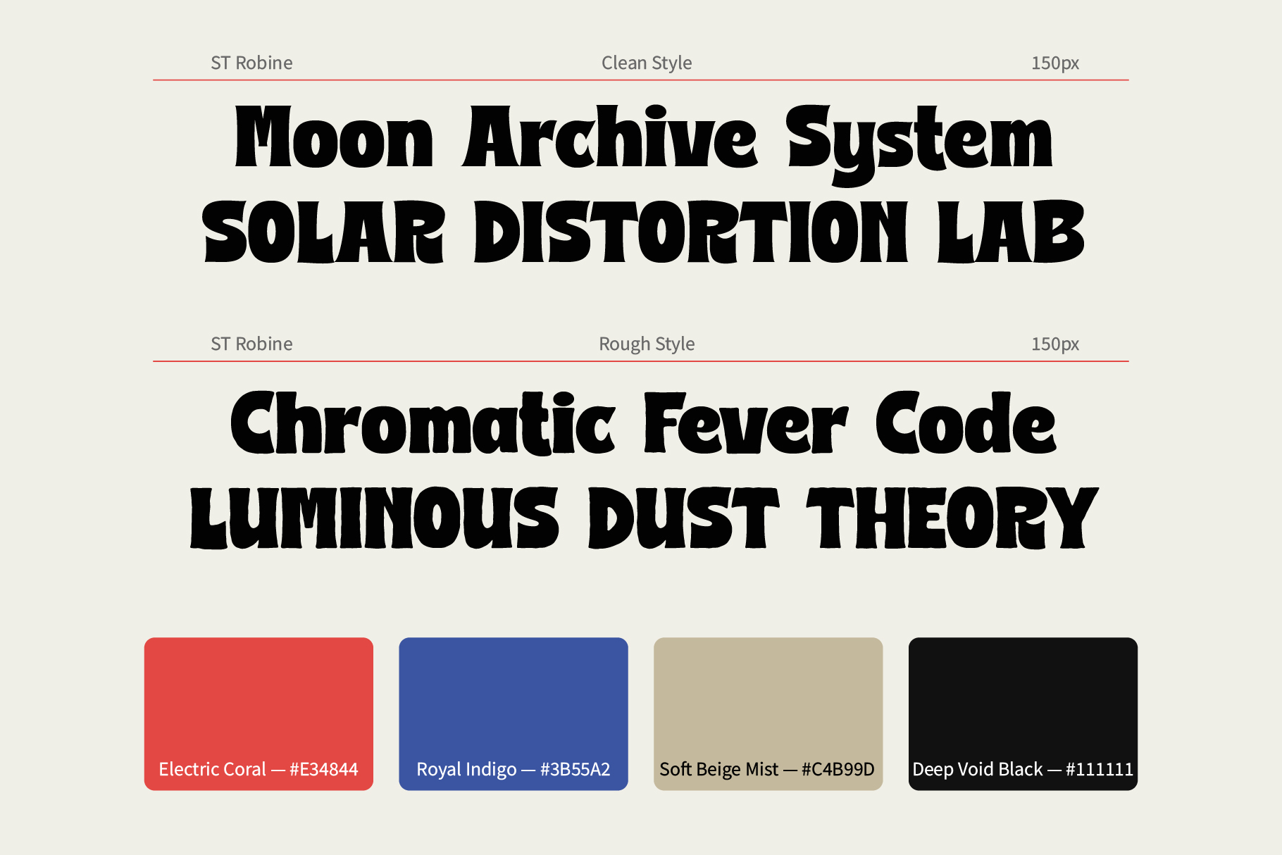 ST Robine - Playful Rough Display Font