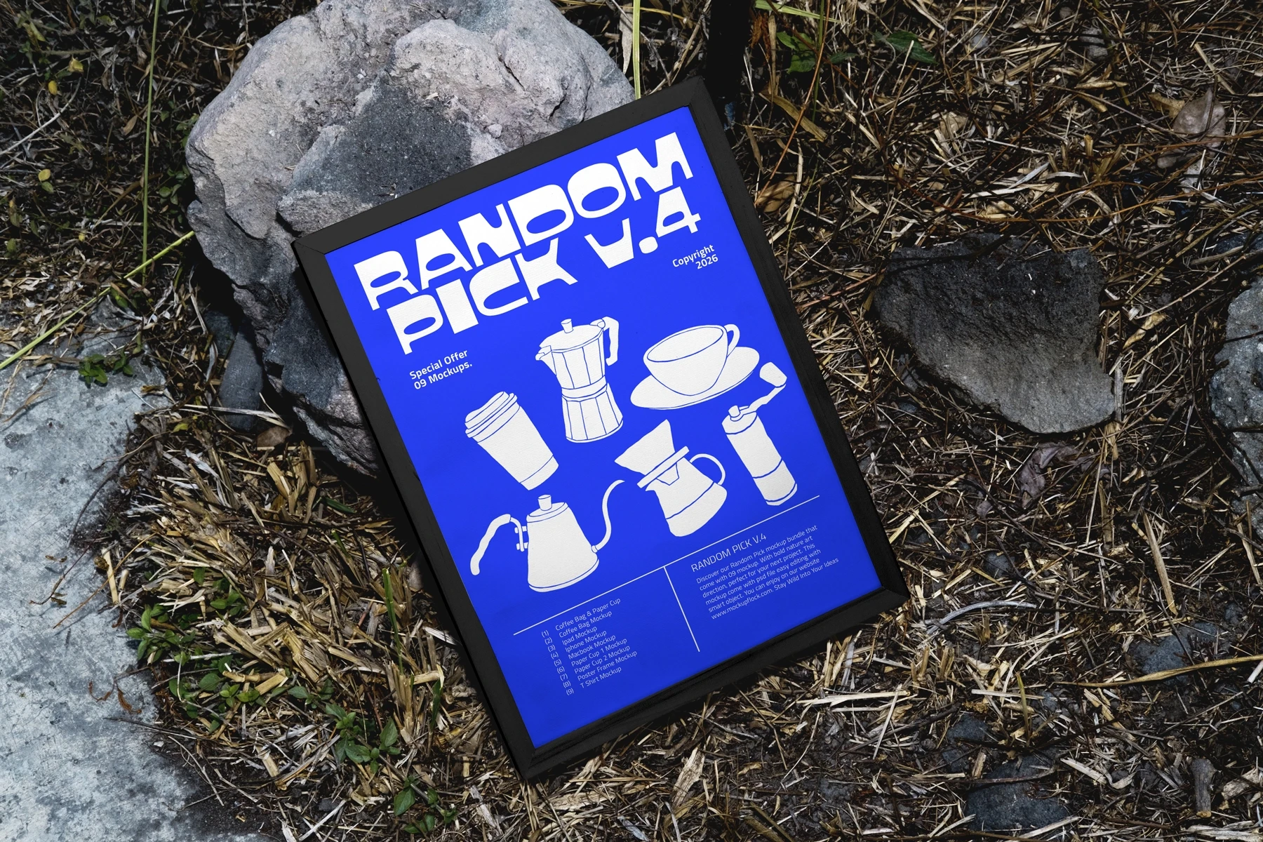 RP.V4 Framed Poster Mockup