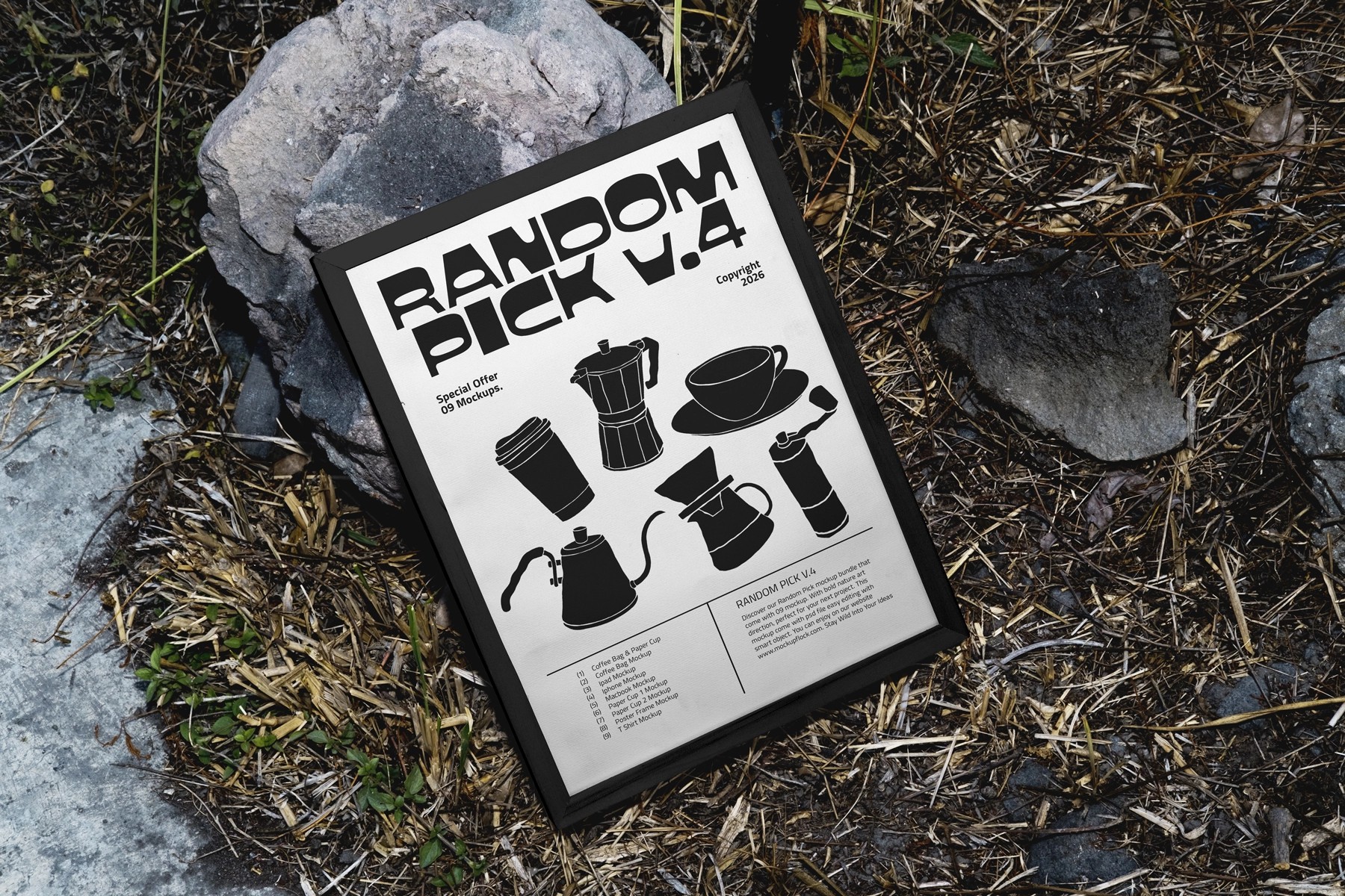RP.V4 Framed Poster Mockup