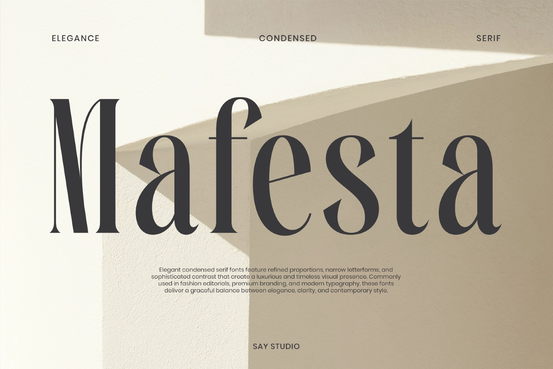 Mafesta - Luxury Condensed Serif Font
