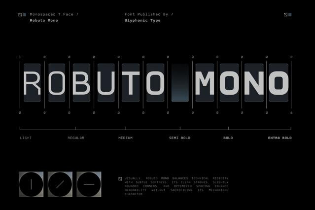 GC Robuto Mono - Tech Monospace Font