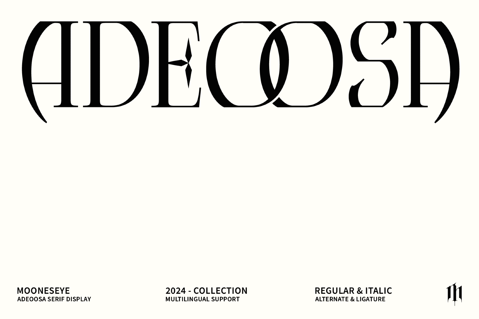 Adeoosa - Gothic Serif Display Font