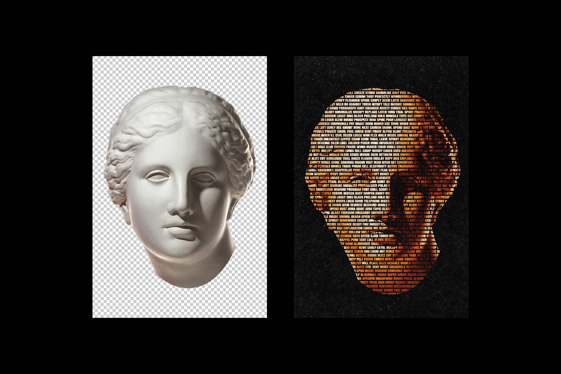 Text Cut-Out Photo Effect