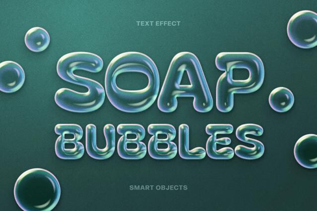 Soap Bubbles Text Effect
