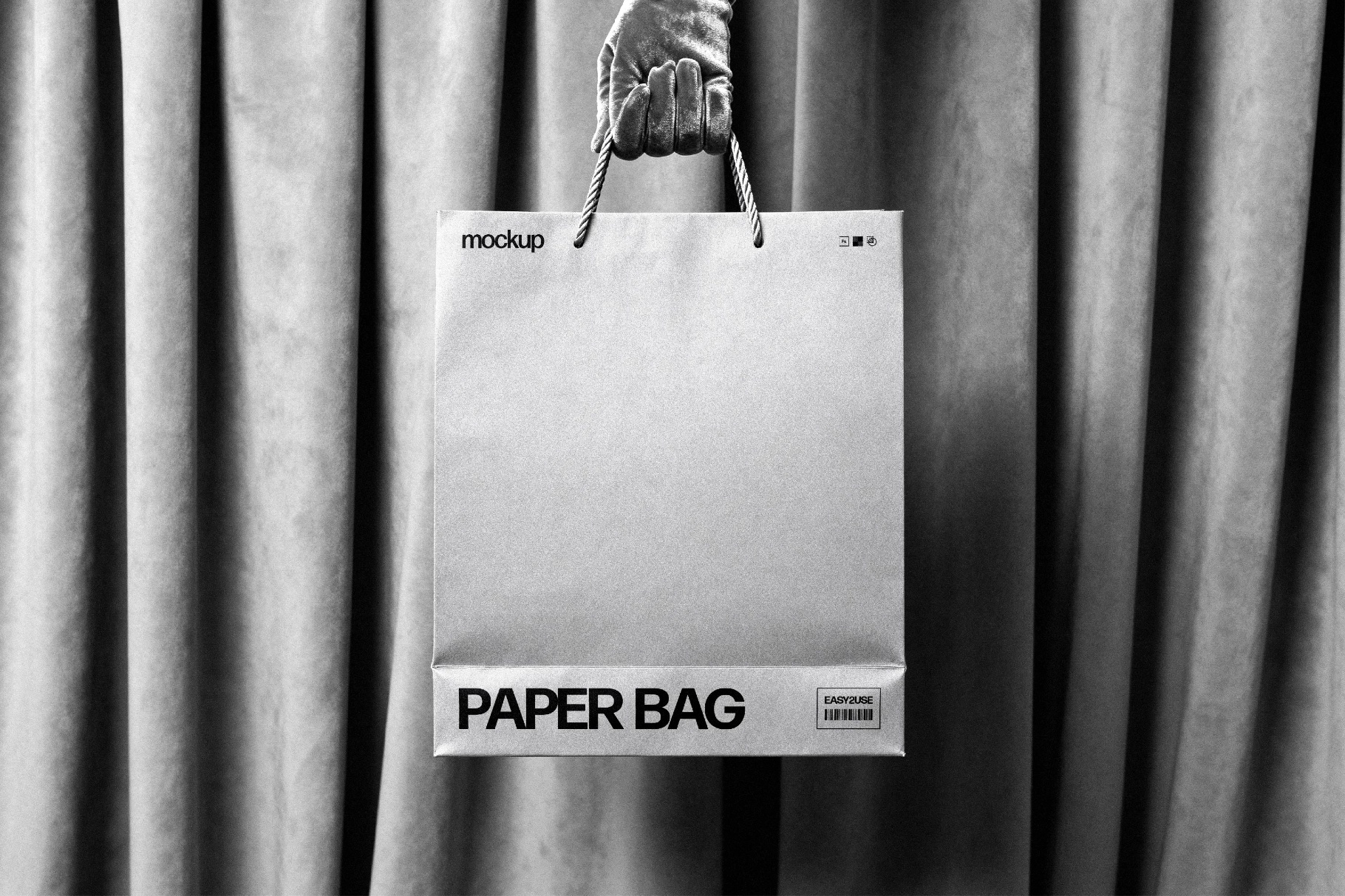 Paper Bag Mockup in Hand