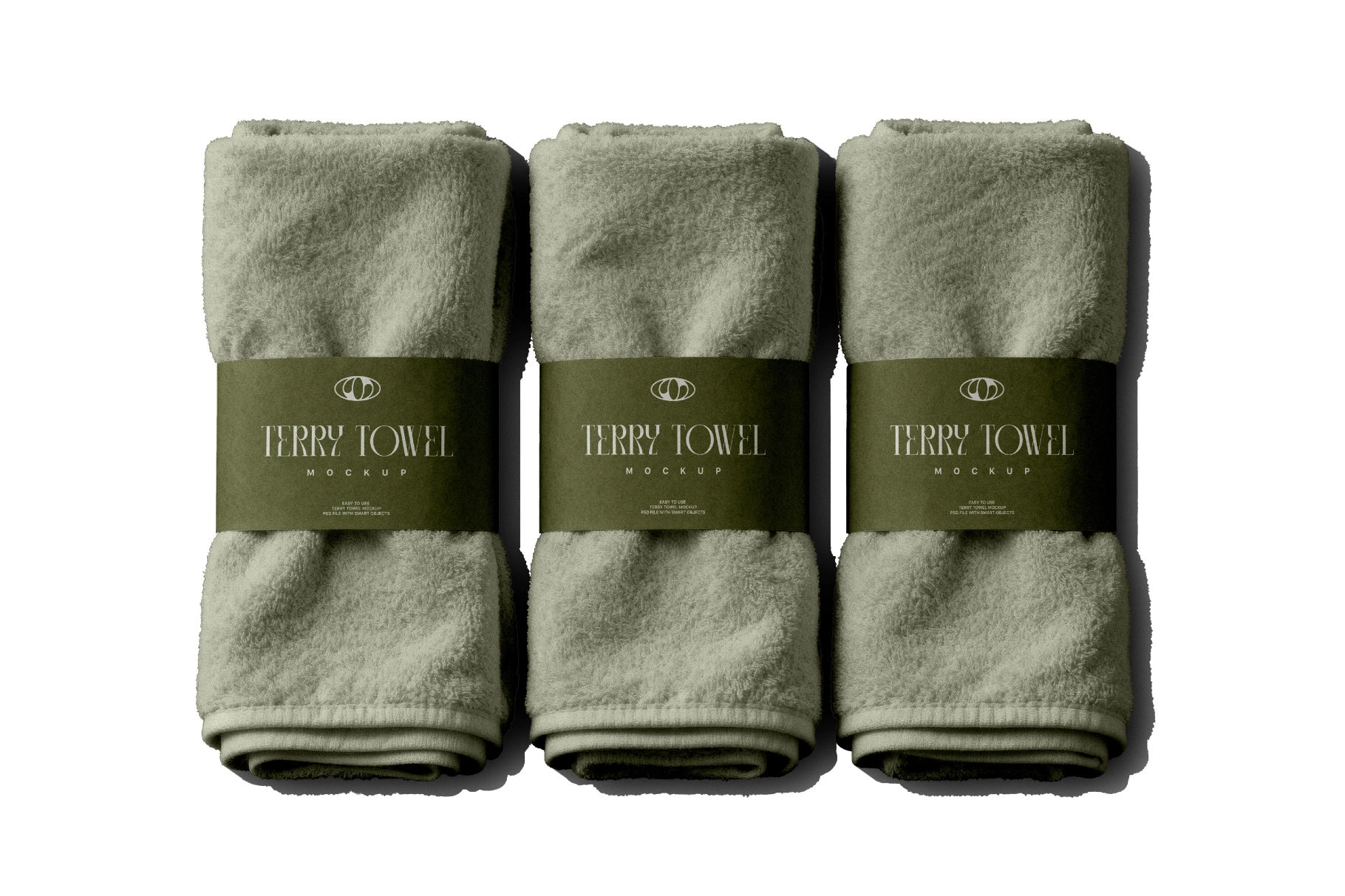 Spa Towel Mockup with Paper Label