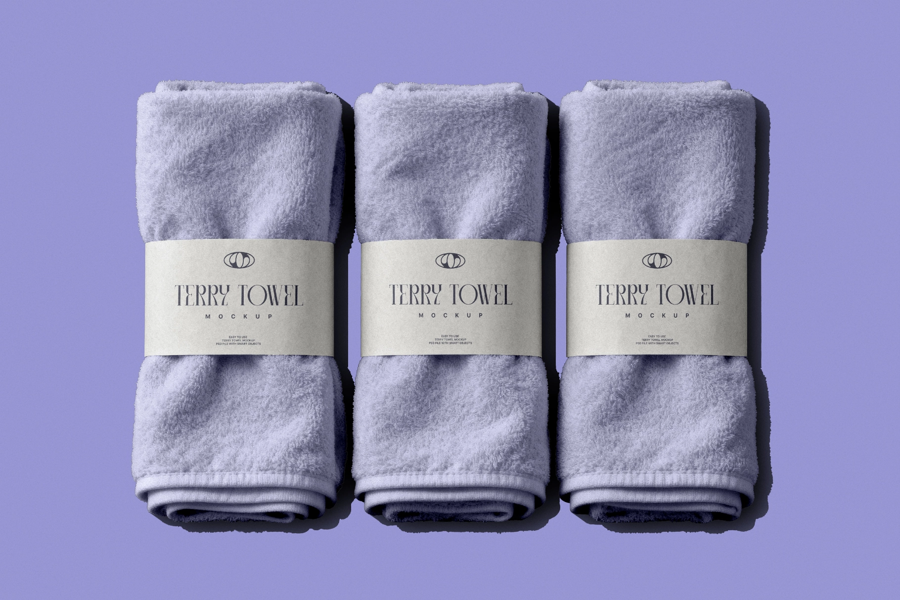 Spa Towel Mockup with Paper Label