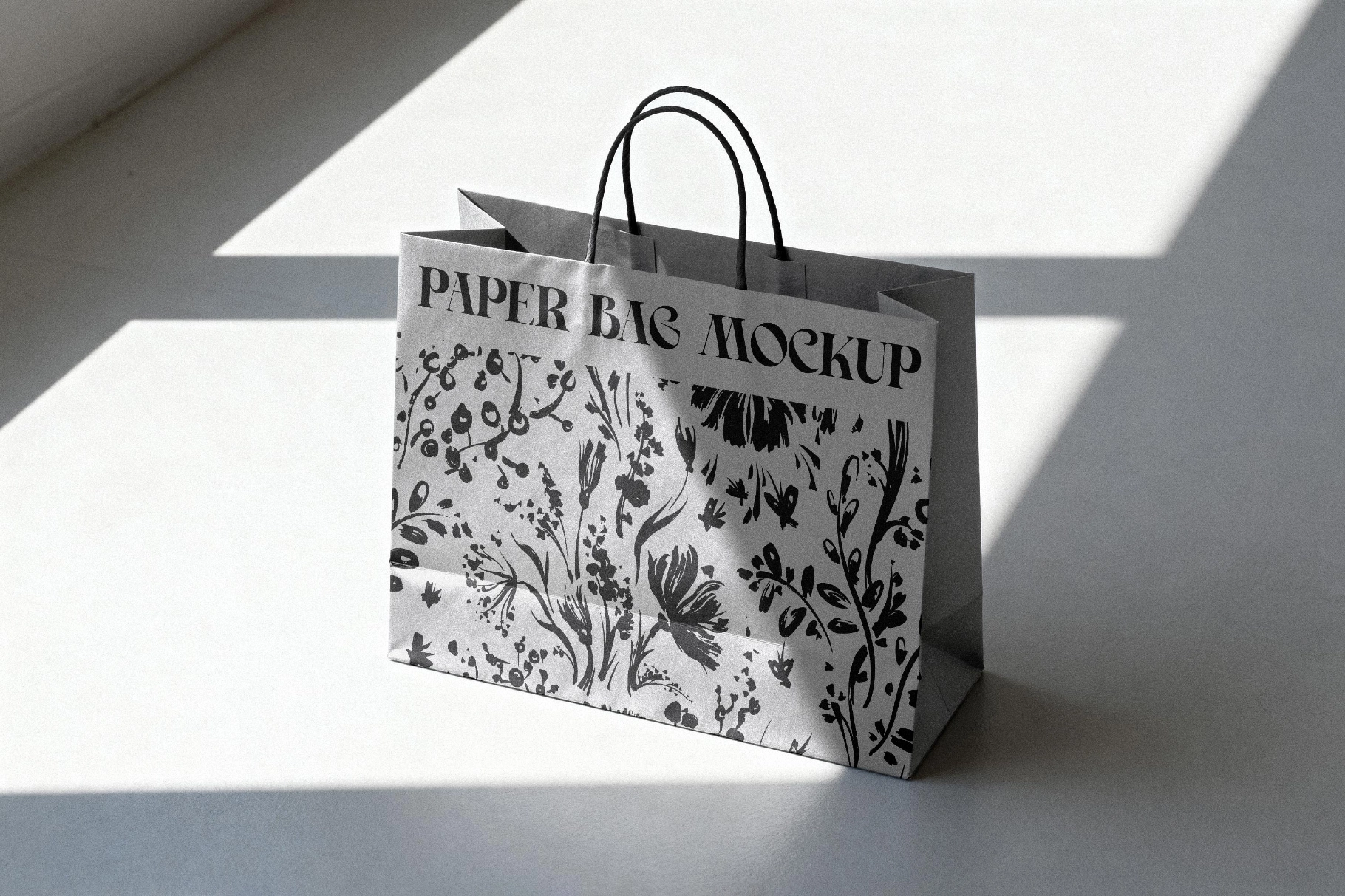 Paper Bag Mockup in Sunlight