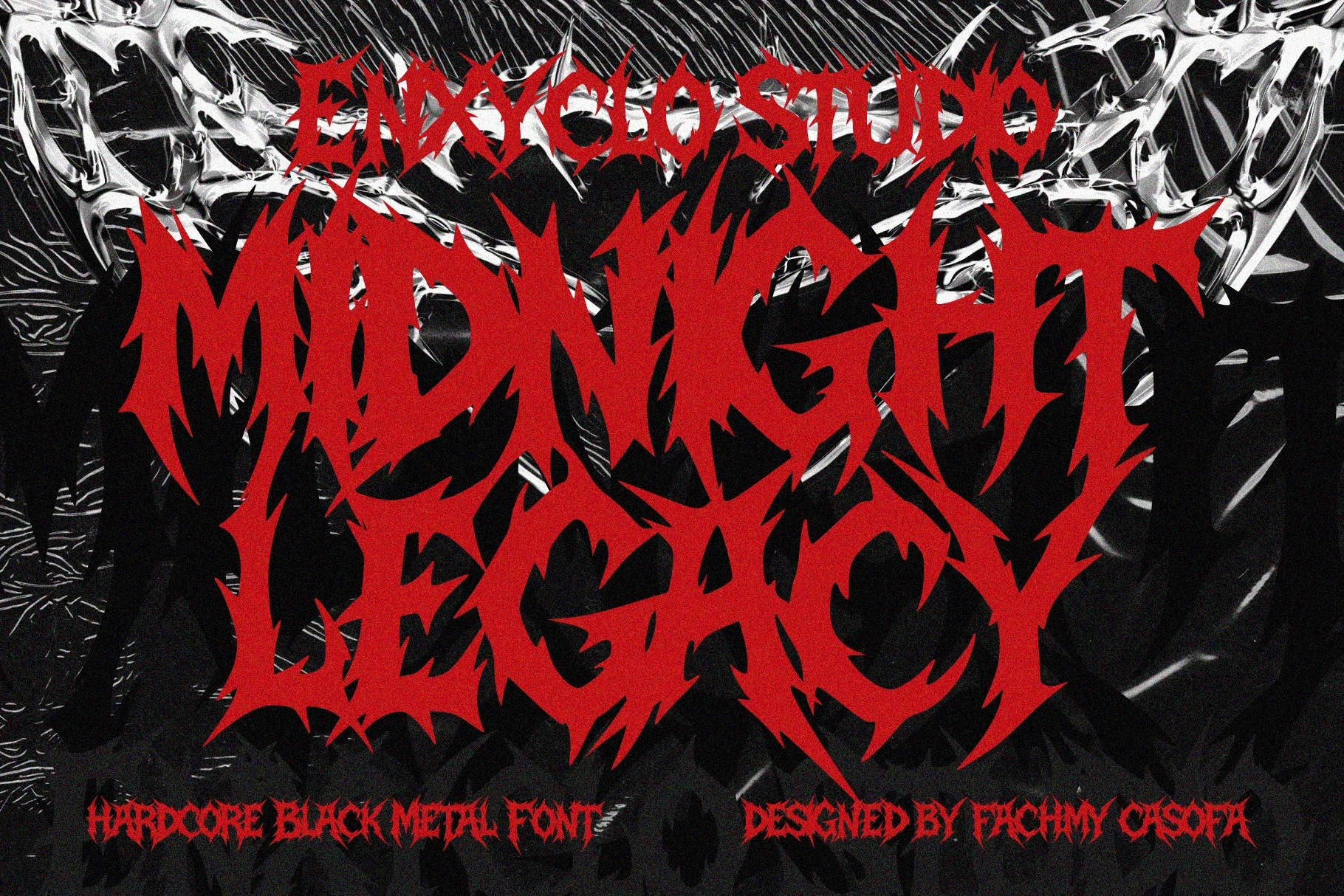 MIDNIGHT LEGACY — Black Metal Font
