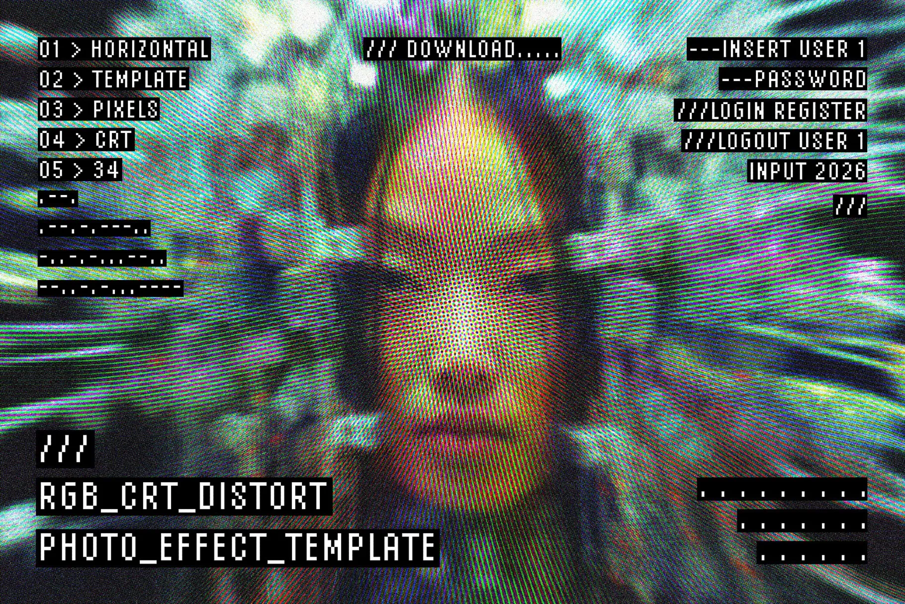 RGB CRT Distort Photo Effect