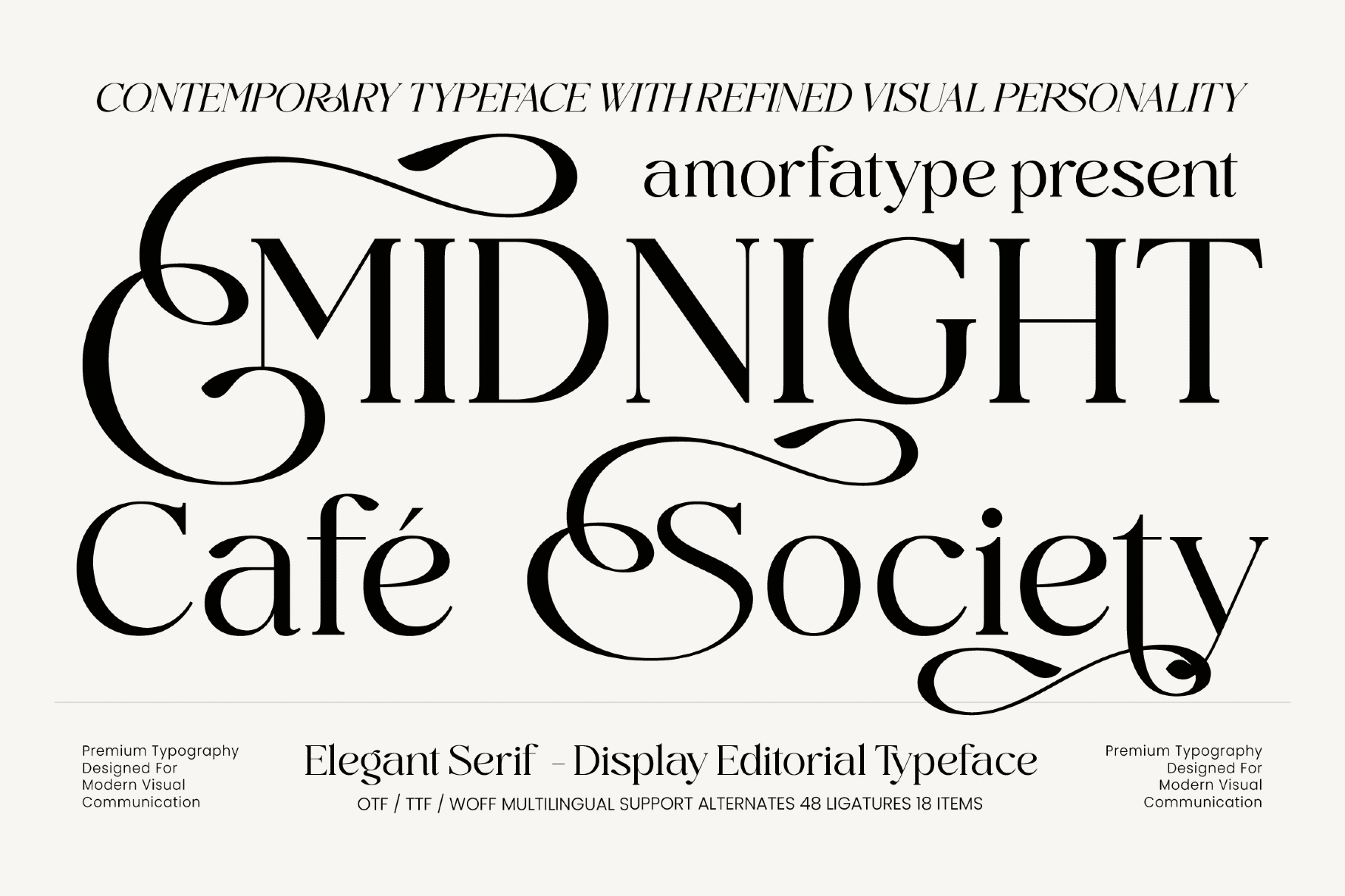 Midnight Cafe Society - Elegant Serif Font
