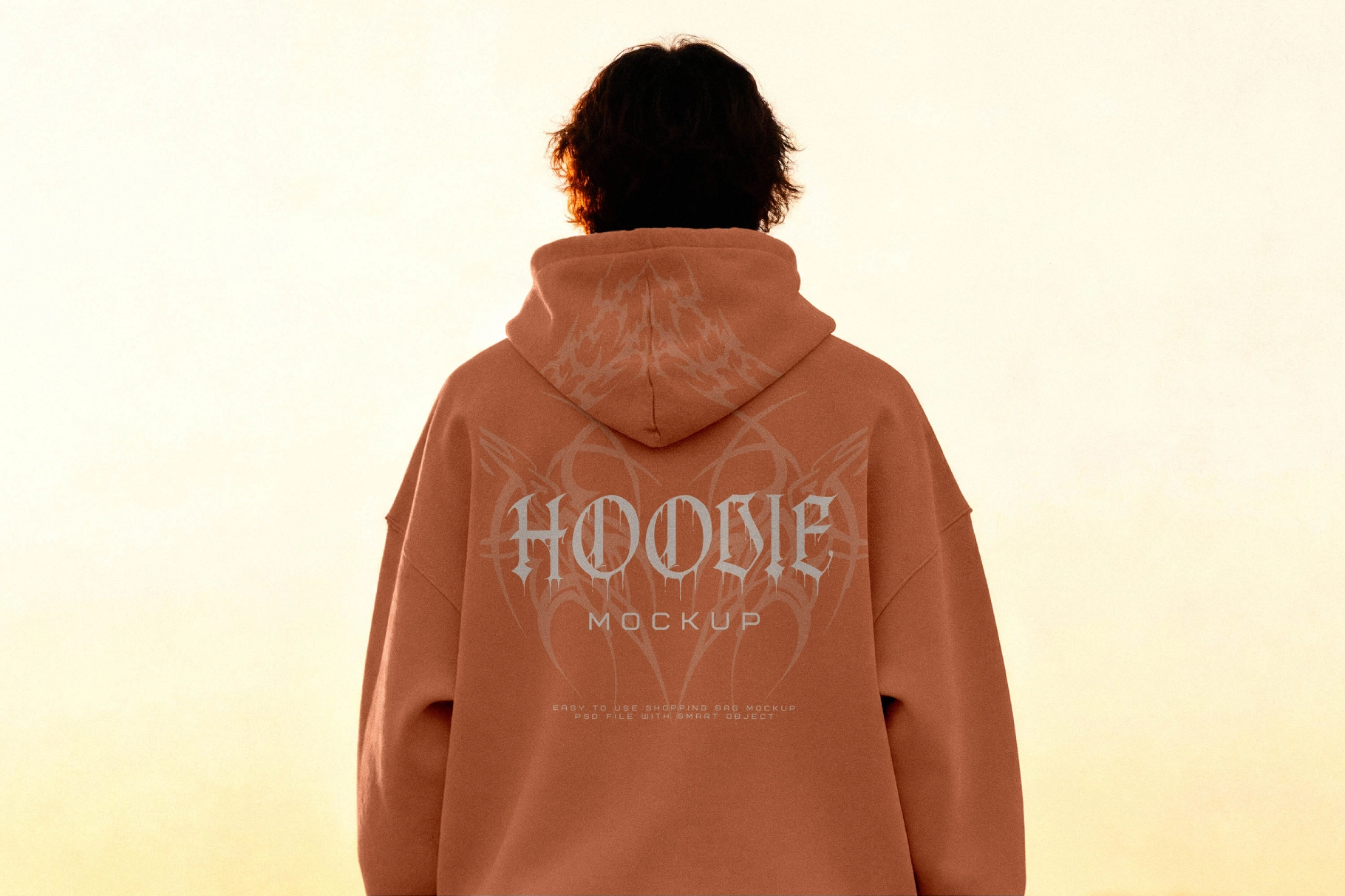 Sunset Hoodie Mockup Back View