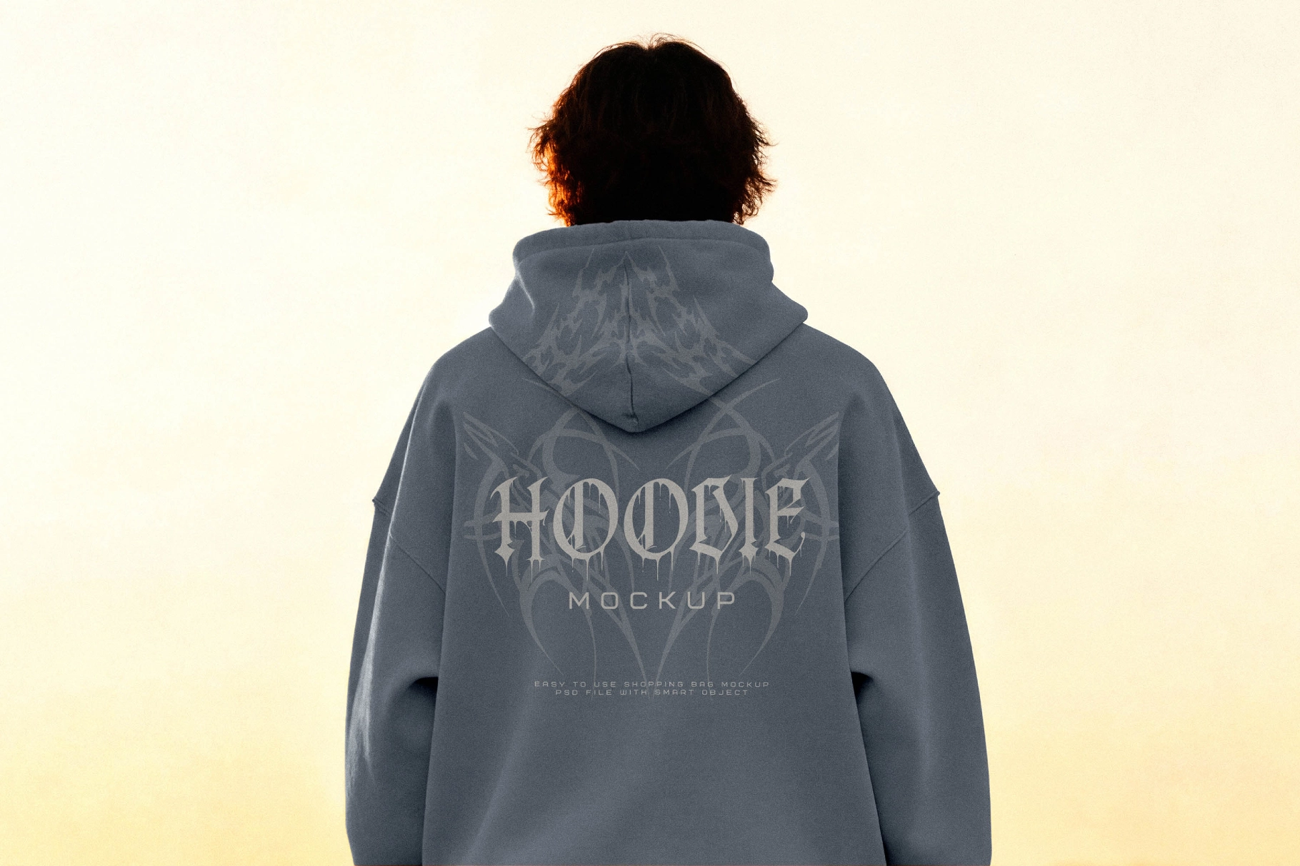 Sunset Hoodie Mockup Back View