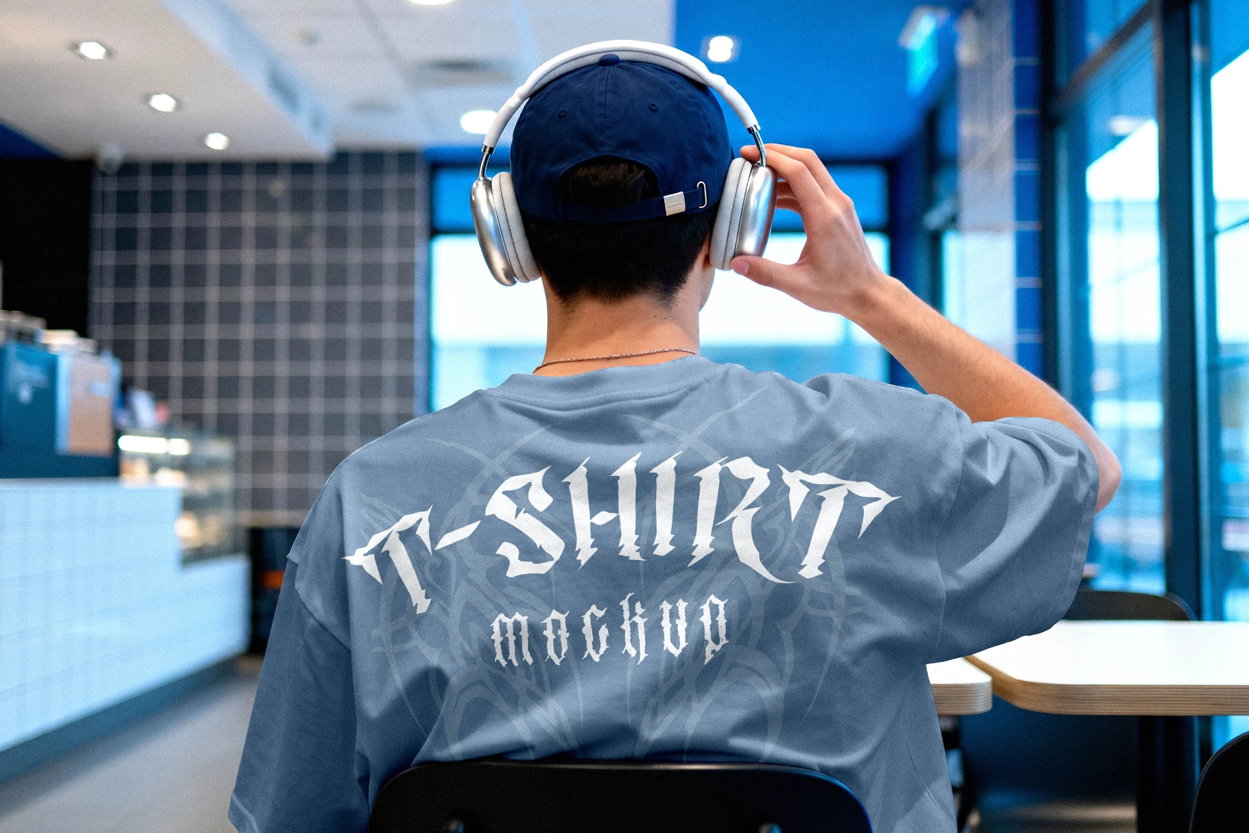 Oversized T-Shirt Mockup Back View