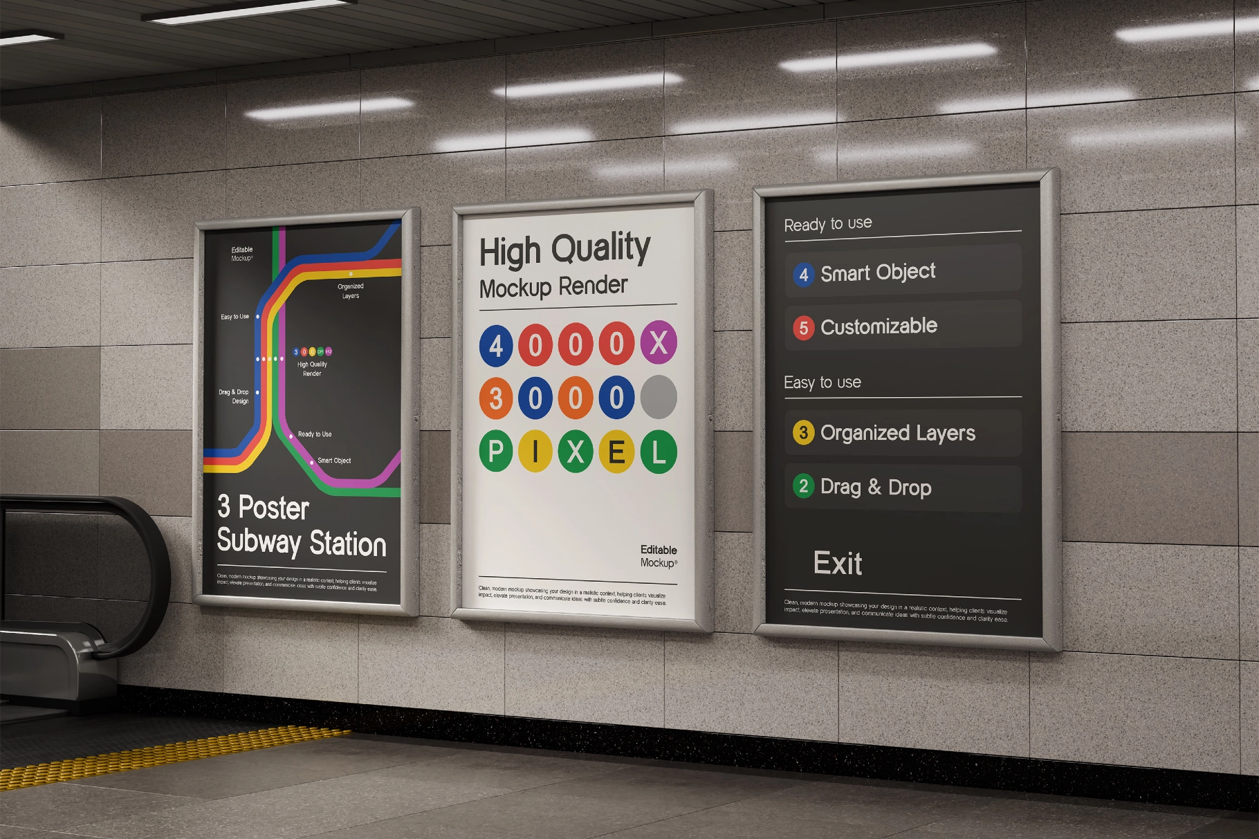 Underground Advertising Poster Mockup