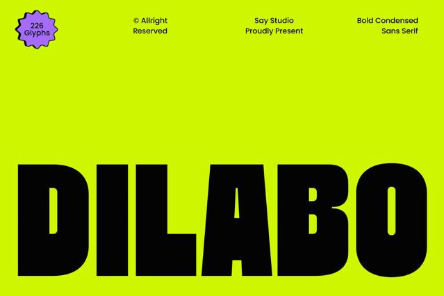 Dilabo - Bold Condensed Sans Font