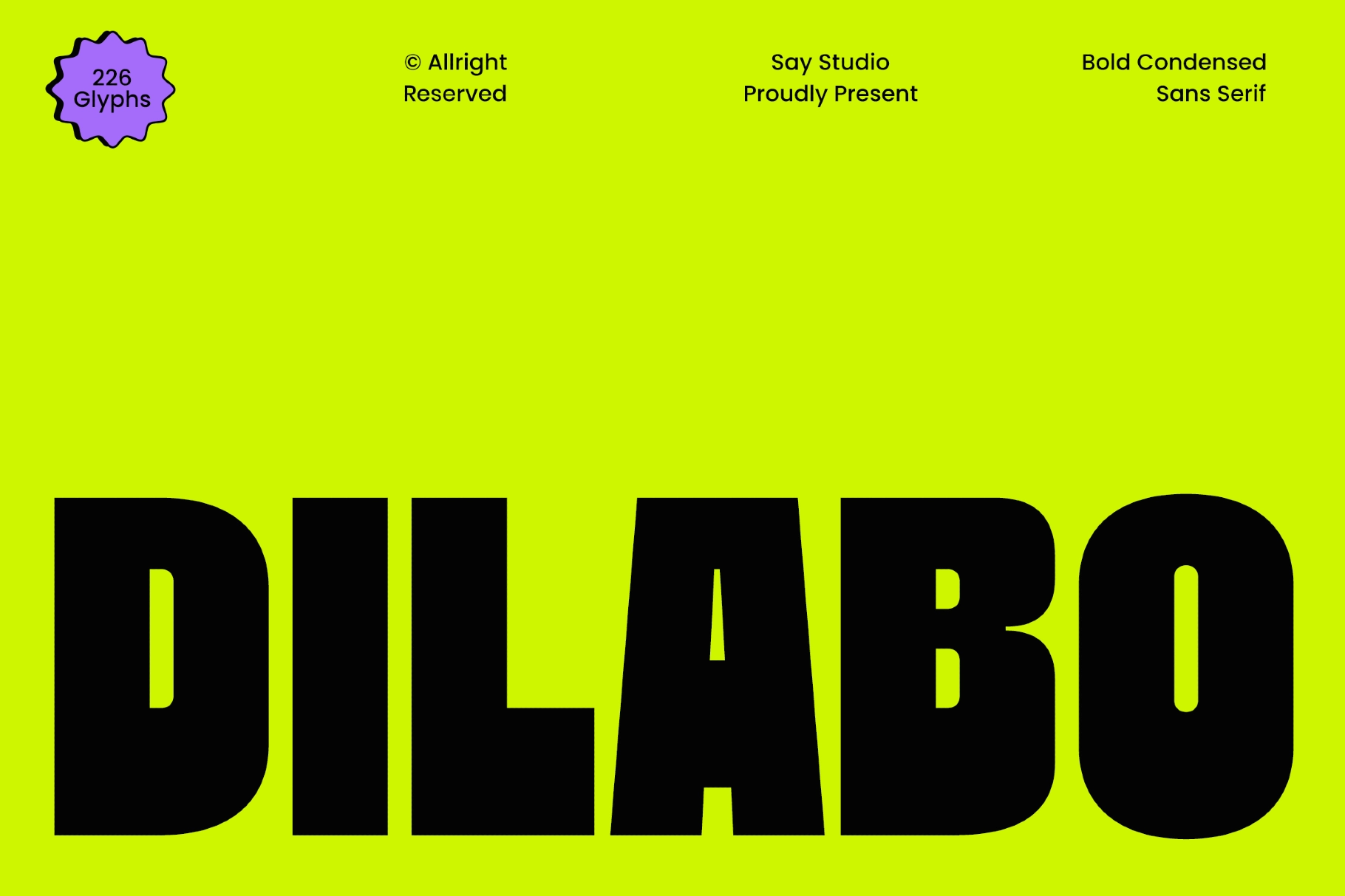 Dilabo - Bold Condensed Sans Font
