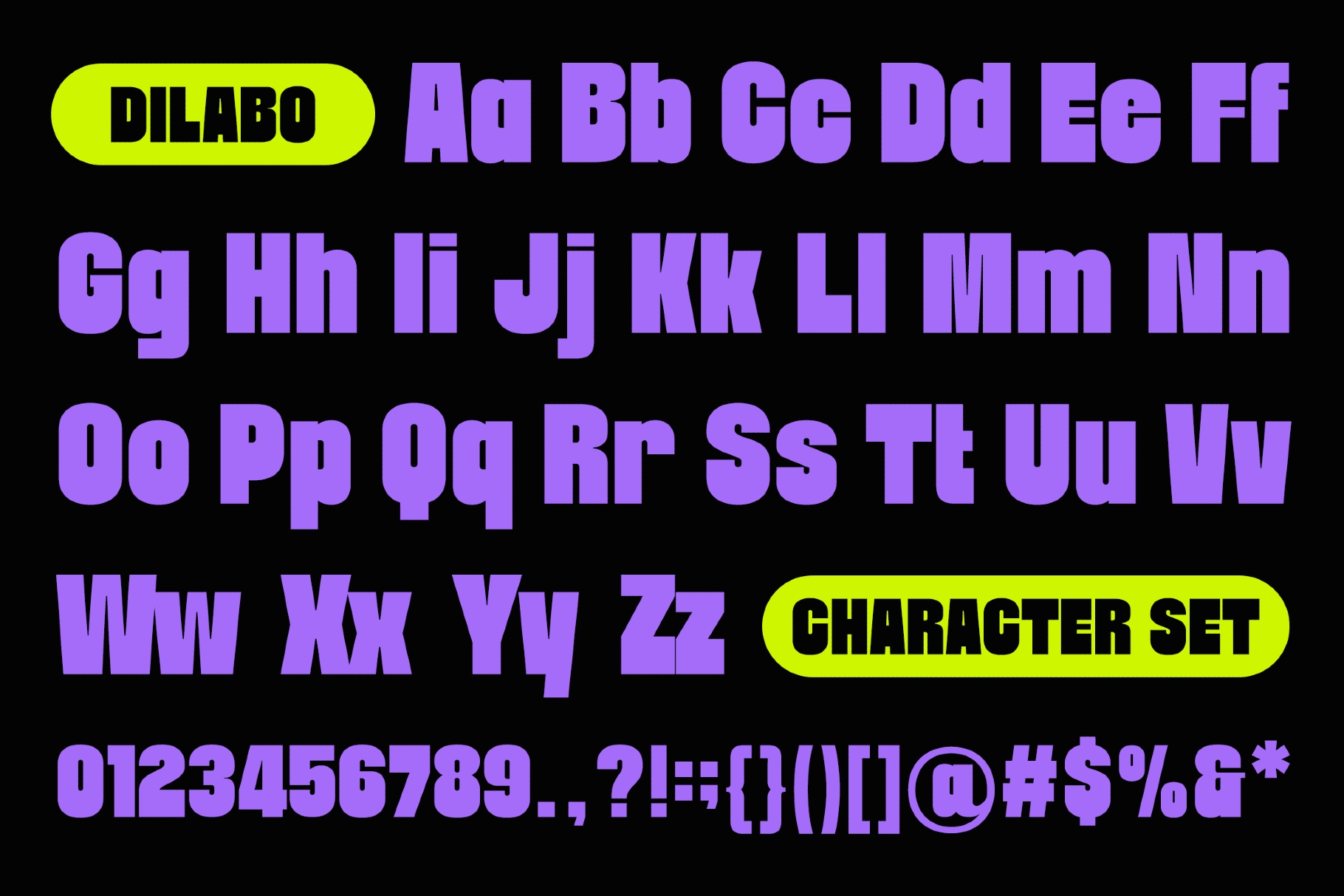 Dilabo - Bold Condensed Sans Font