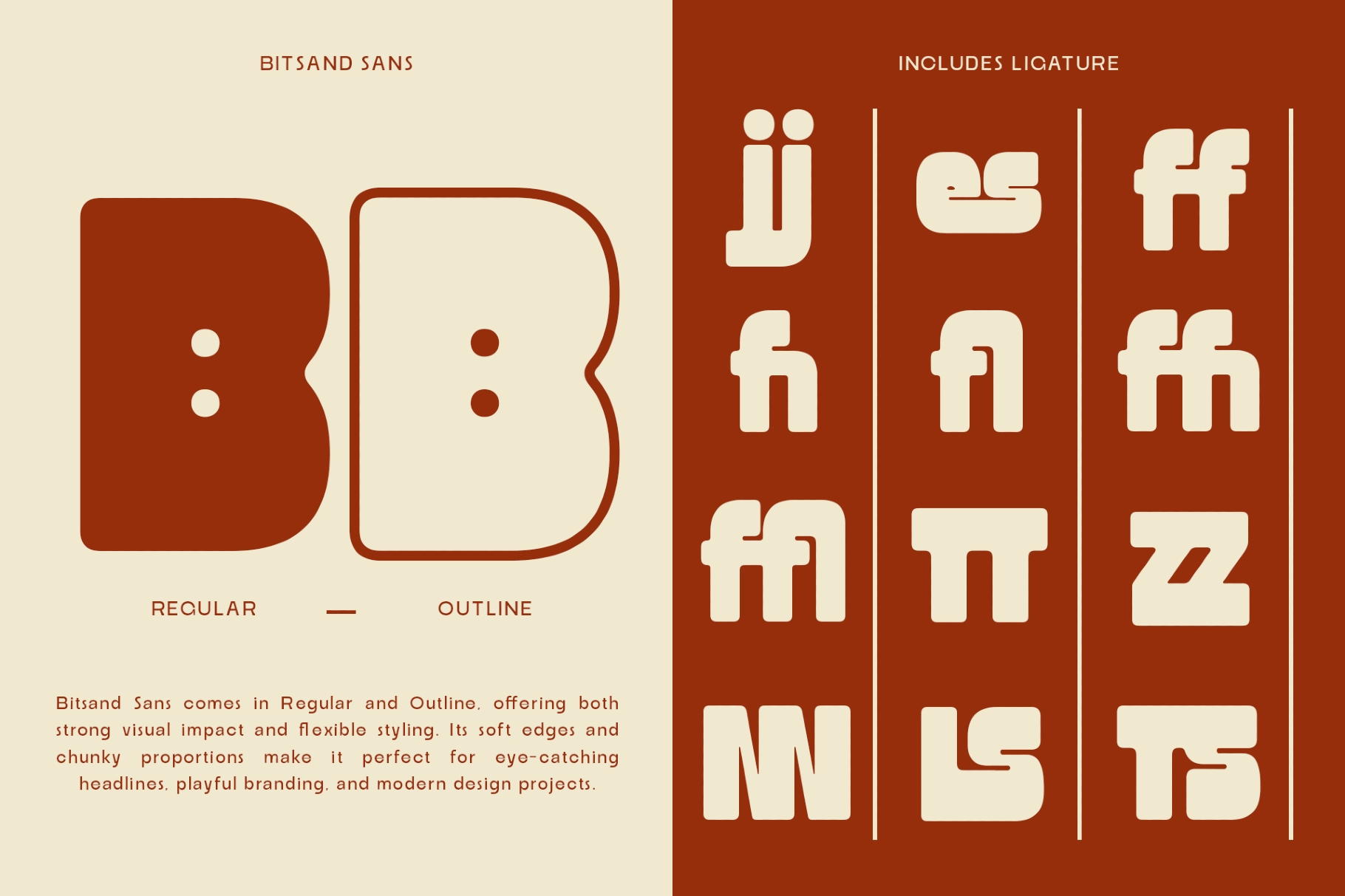 Bitsand – Rounded Playful Display Sans Font