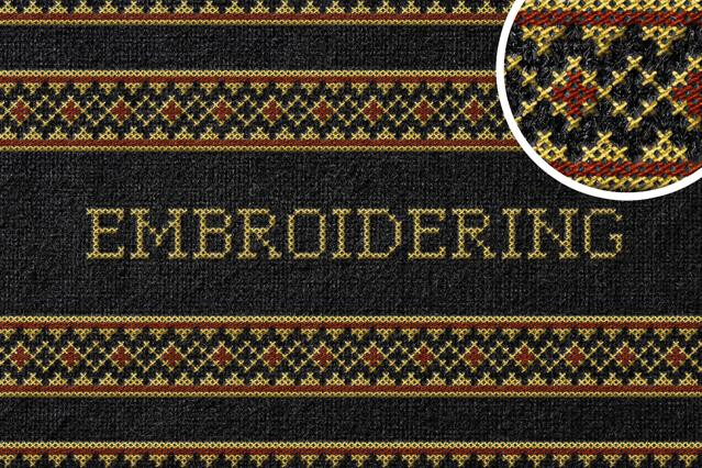 Stitch Embroidery Logo Mockup