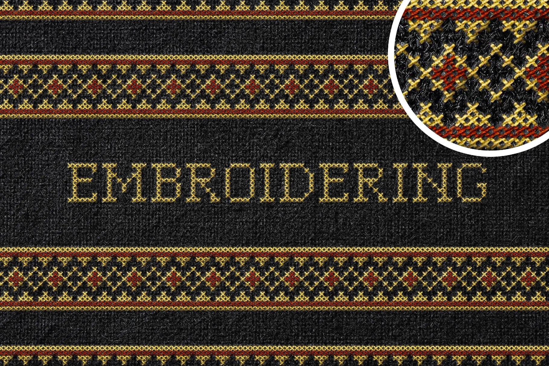 Stitch Embroidery Logo Mockup