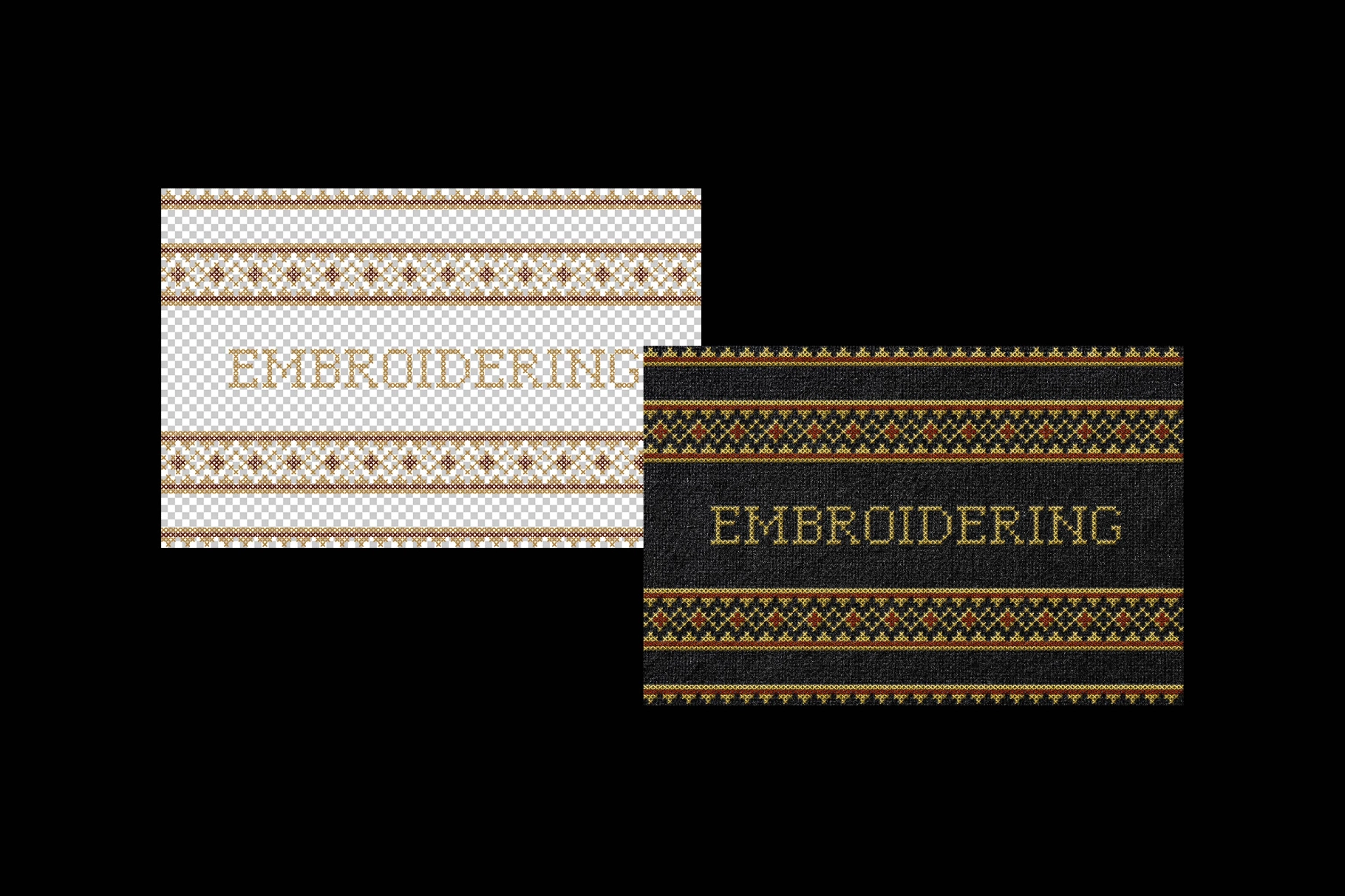 Stitch Embroidery Logo Mockup