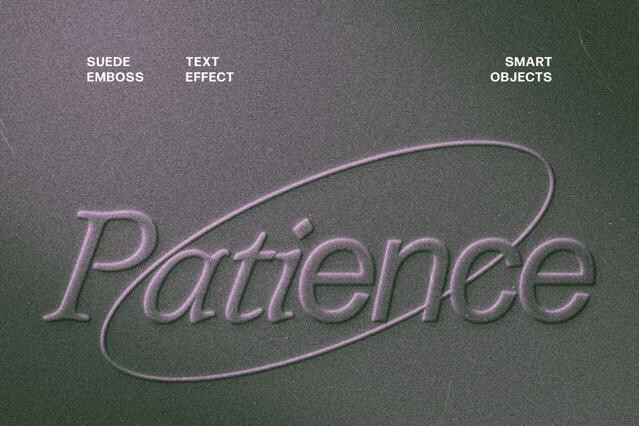 Suede Emboss Text Effect