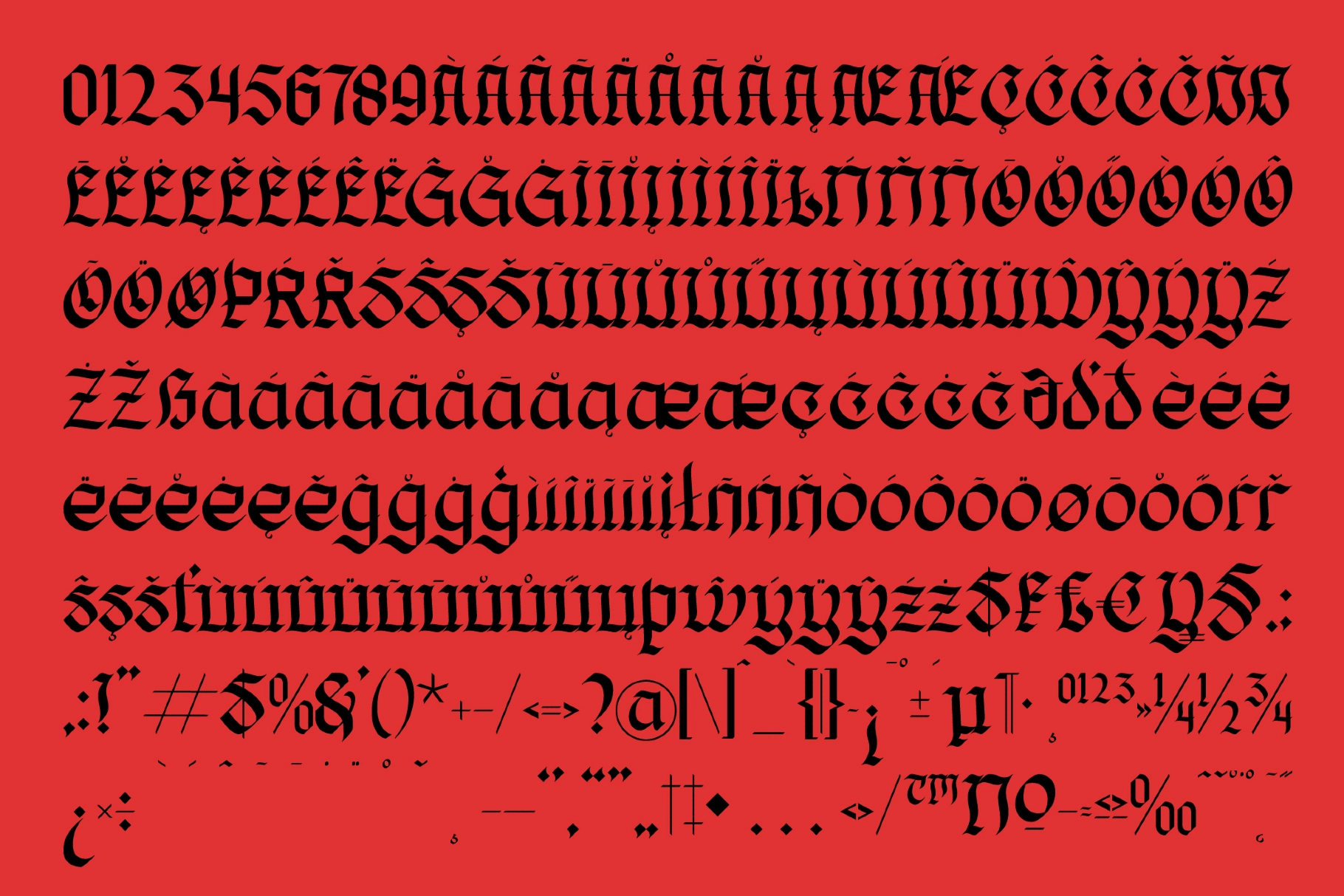 Hillyorn - Modern Blackletter Font