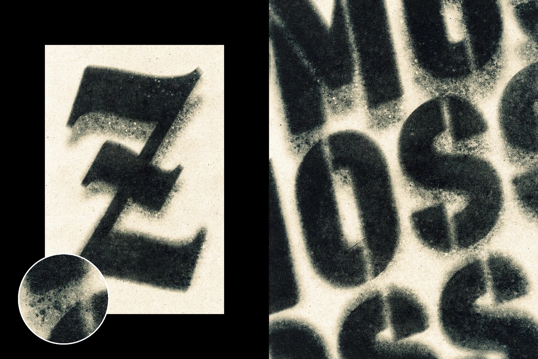 Mossy Charcoal Dust Text Effect