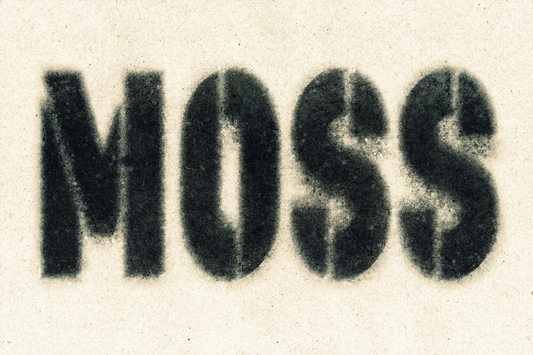 Mossy Charcoal Dust Text Effect