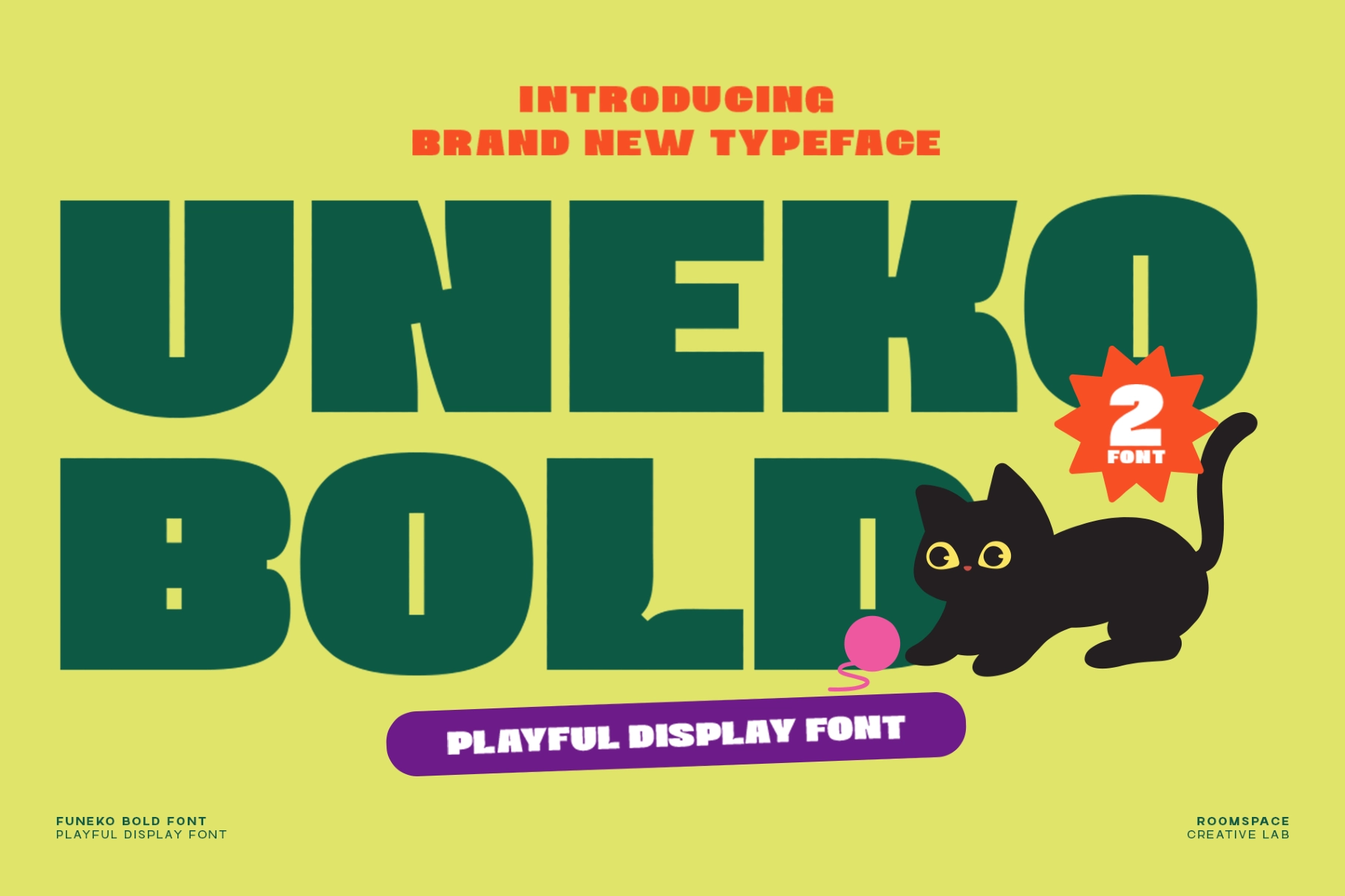 Uneko Bold – Playful Chunky Display Font